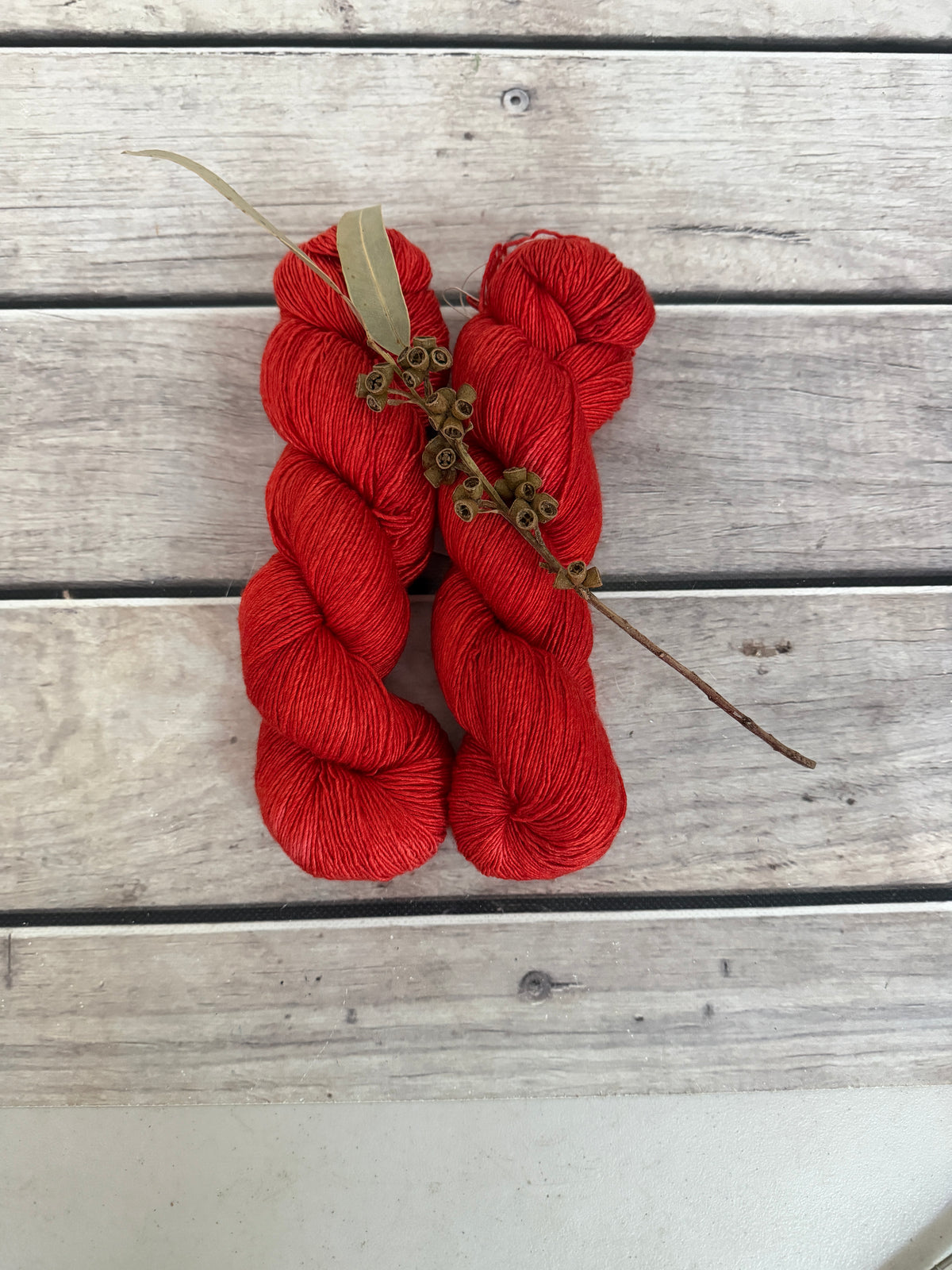 Pink Winged Phasma #2 - Merino/ Silk 4 ply single - Osmanthus4