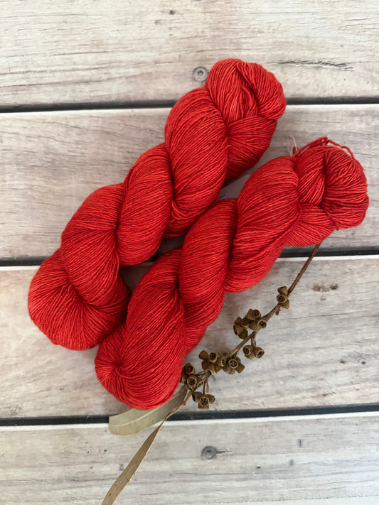 Pink Winged Phasma #2 - Merino/ Silk 4 ply single - Osmanthus4