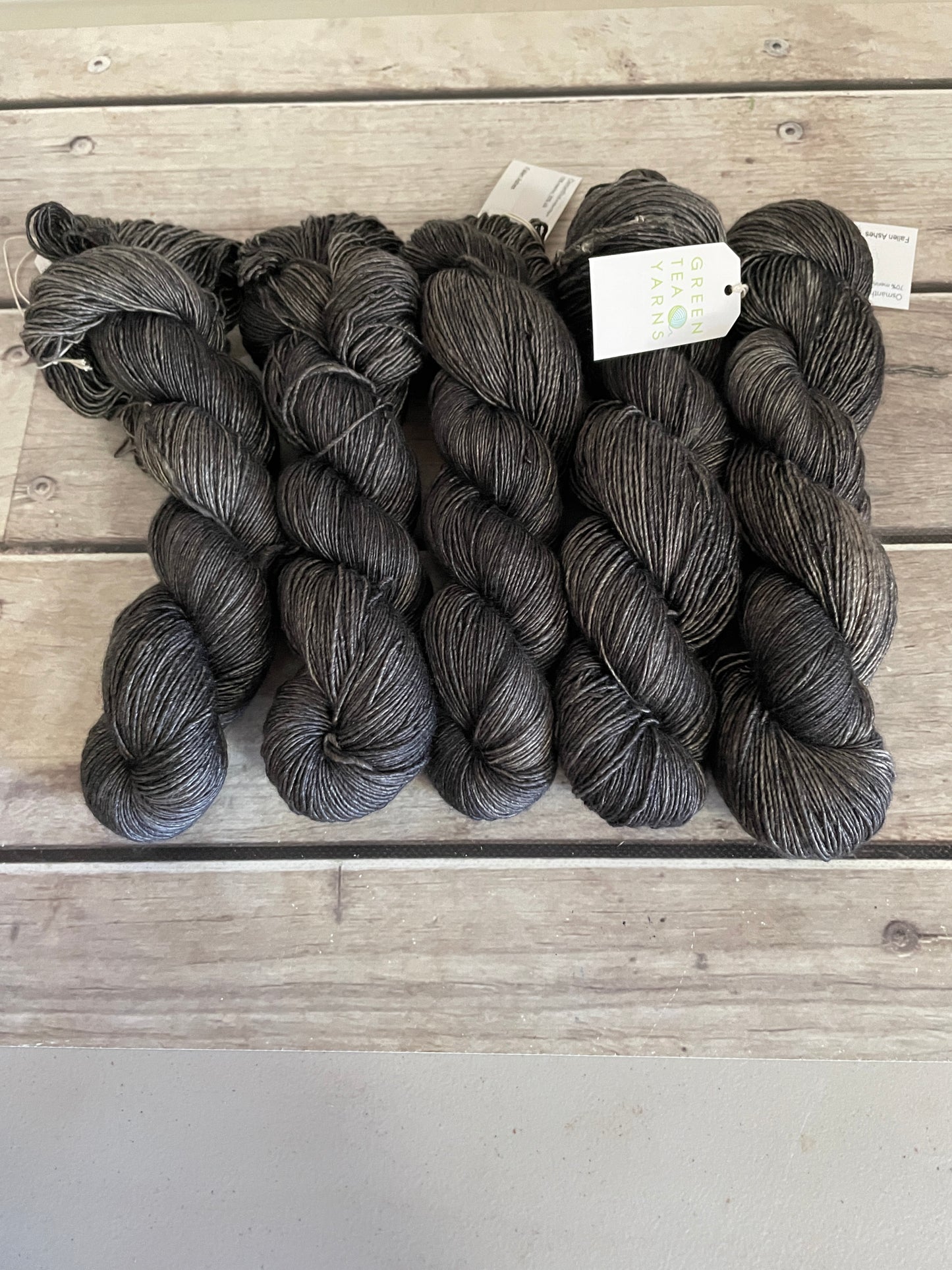 Fallen Ashes on Merino and Silk 4 ply single - Osmanthus