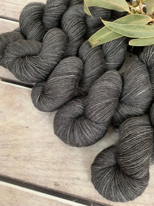 Fallen Ashes on Merino and Silk 4 ply single - Osmanthus
