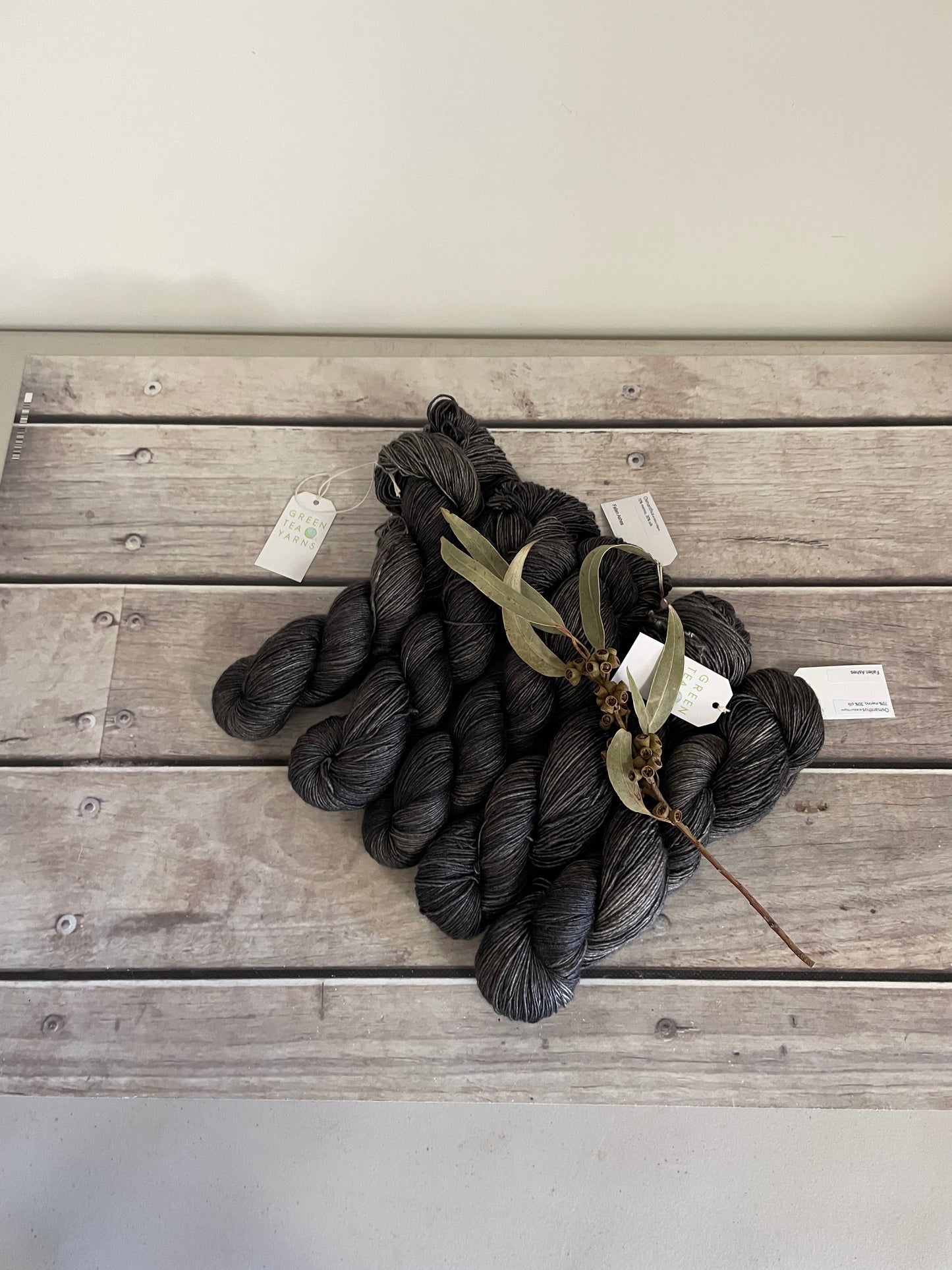 Fallen Ashes on Merino and Silk 4 ply single - Osmanthus