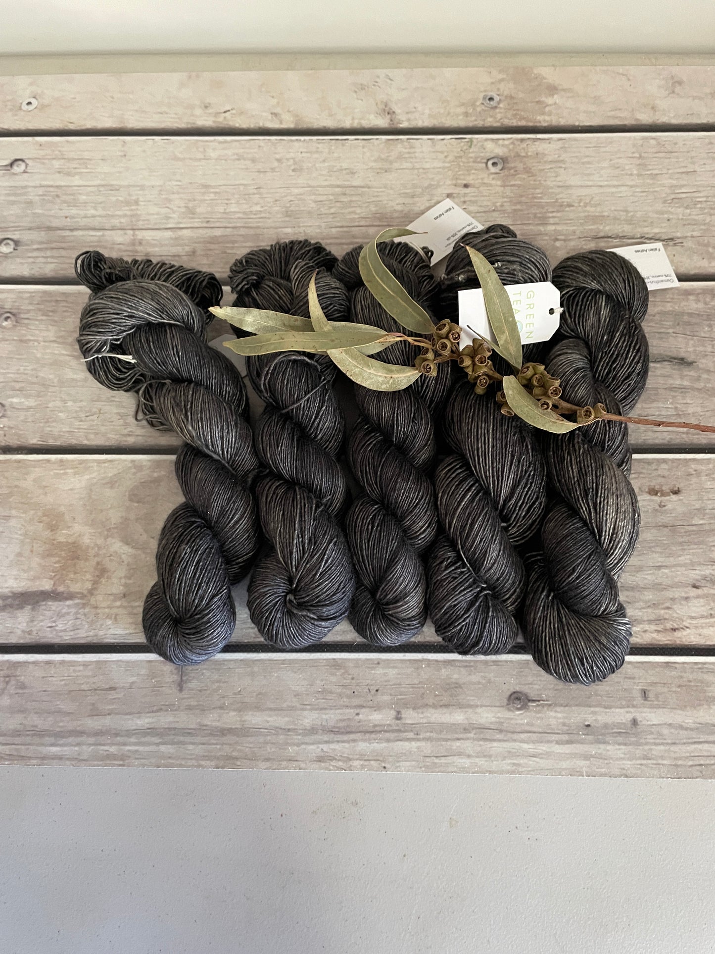 Fallen Ashes on Merino and Silk 4 ply single - Osmanthus