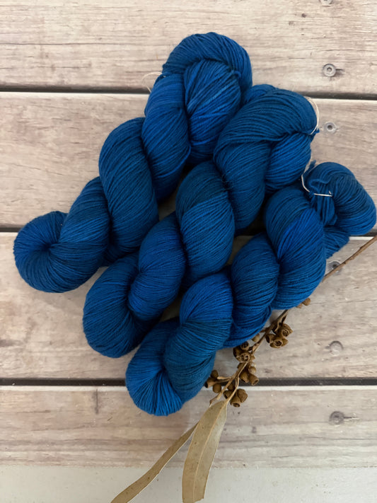 Indian Painted Grasshopper #2 - 4 ply sock yarn in merino and nylon - Darjeeling 4
