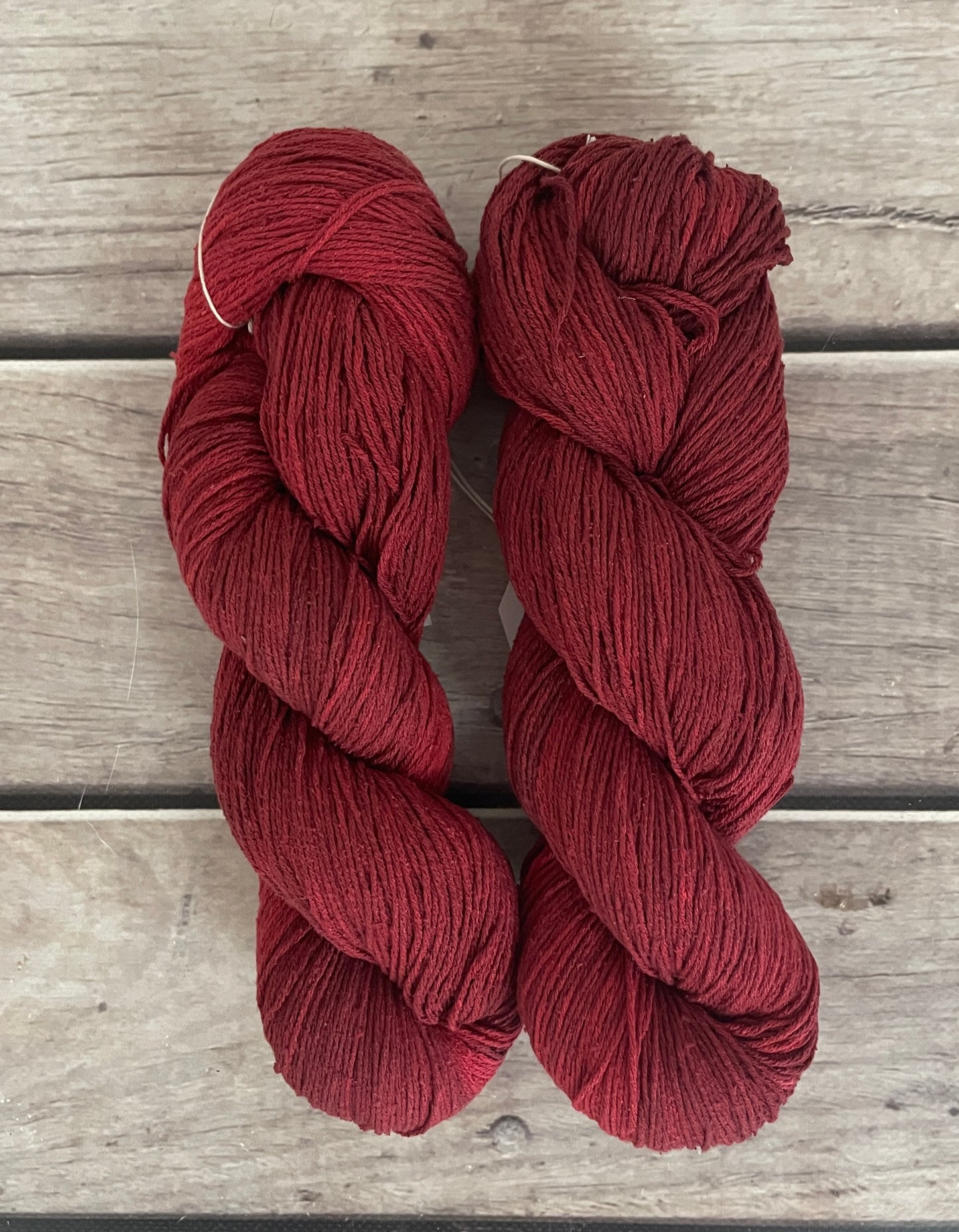 New Red on Tai Ping... 100% bourette silk - 4 ply