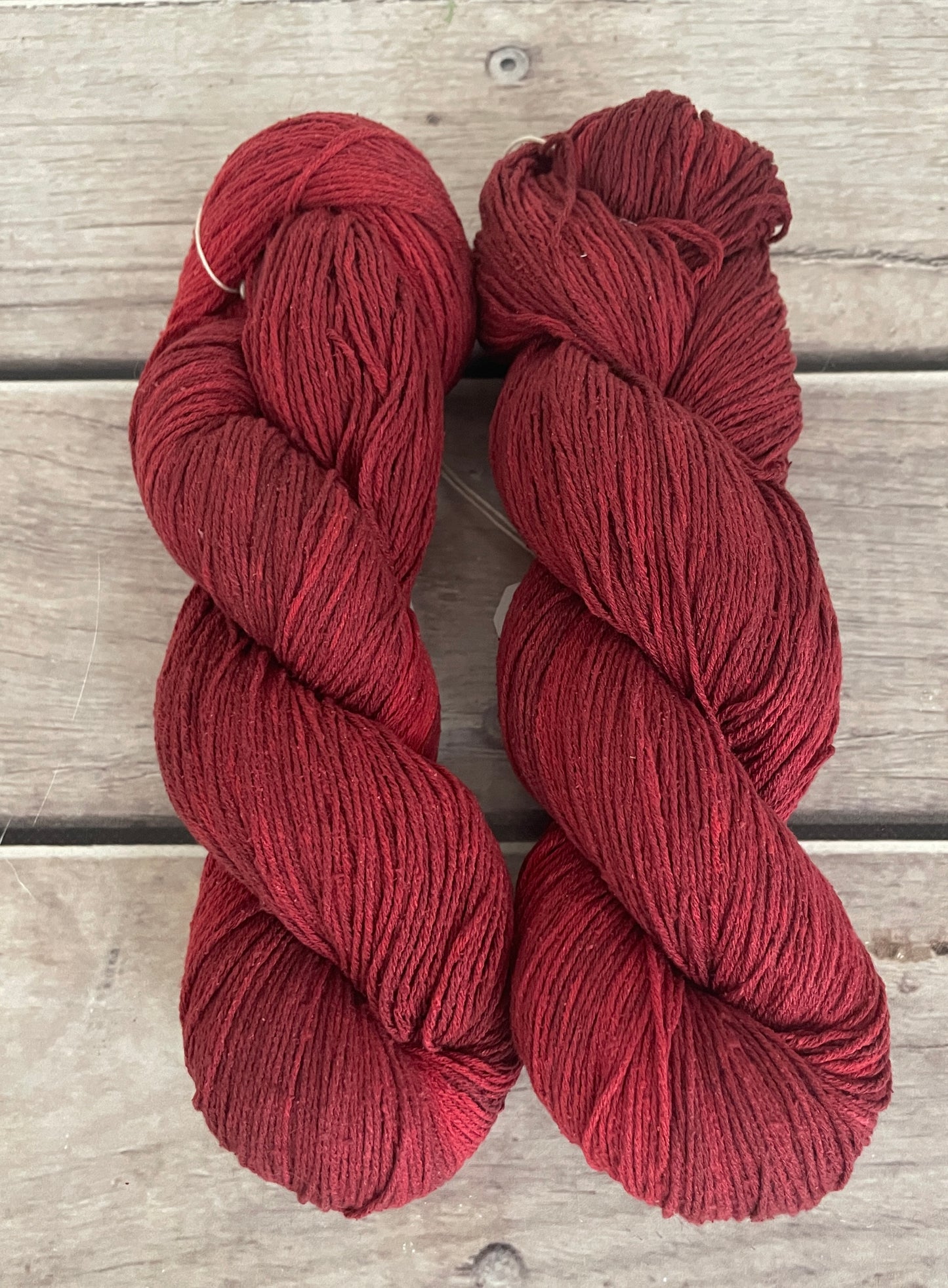 New Red on Tai Ping... 100% bourette silk - 4 ply