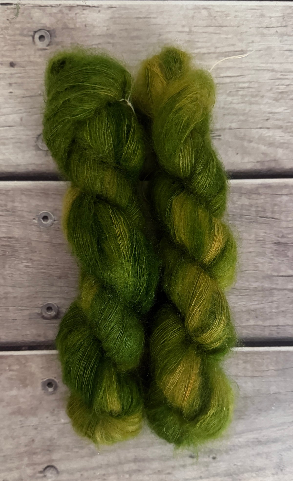 New Growth ooak - on Silk and Mohair - Shui Yun, 2 ply/laceweight