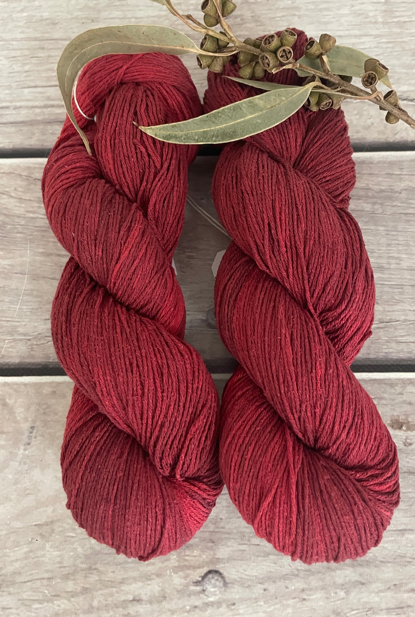 New Red on Tai Ping... 100% bourette silk - 4 ply
