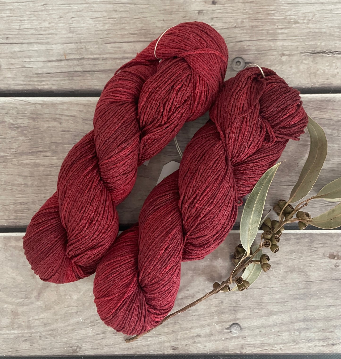 New Red on Tai Ping... 100% bourette silk - 4 ply