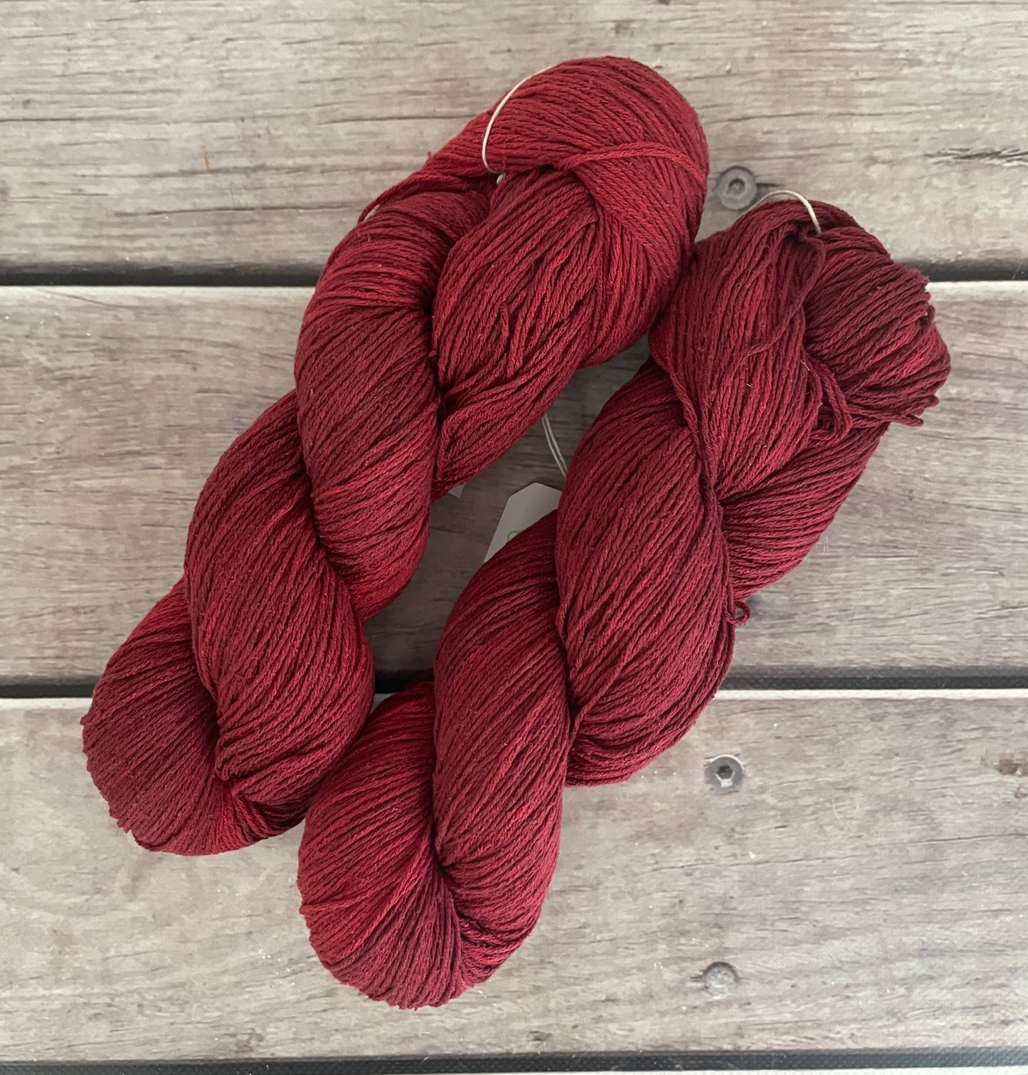 New Red on Tai Ping... 100% bourette silk - 4 ply