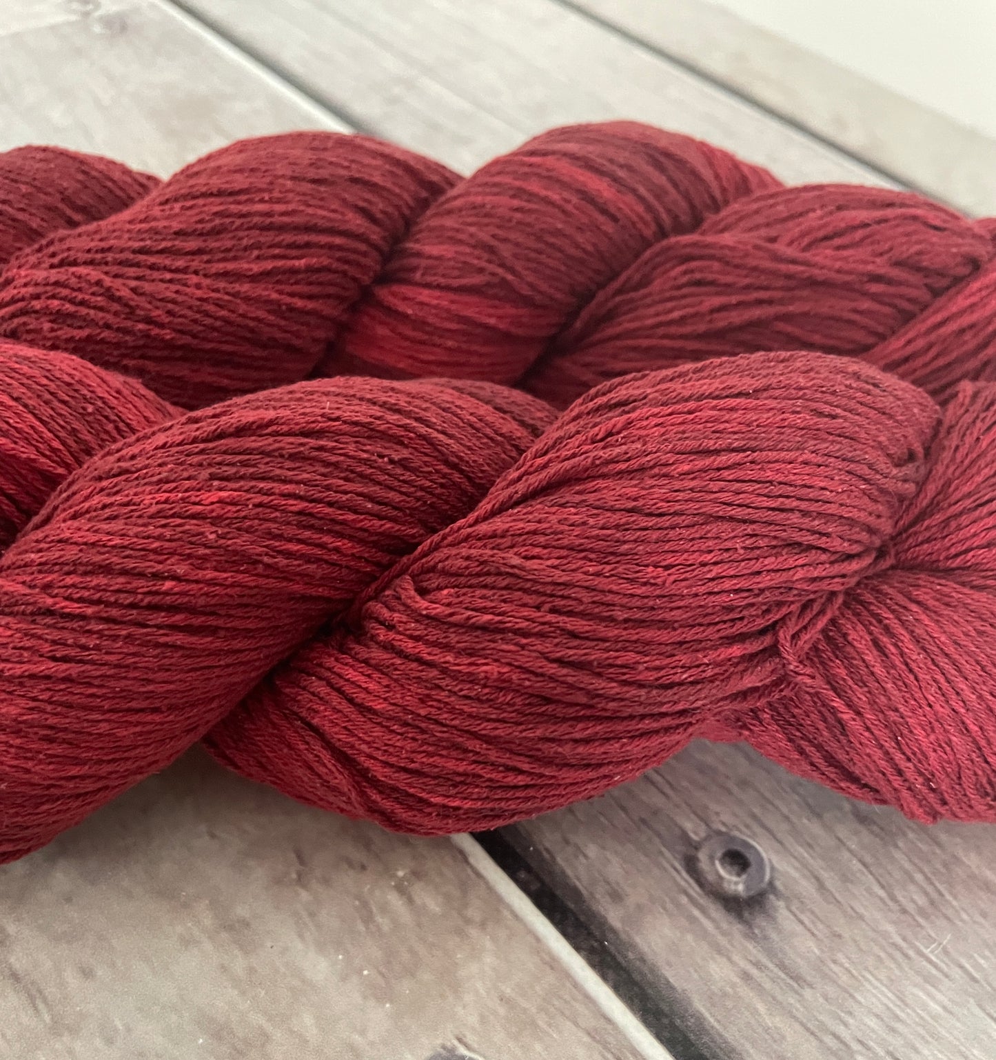 New Red on Tai Ping... 100% bourette silk - 4 ply