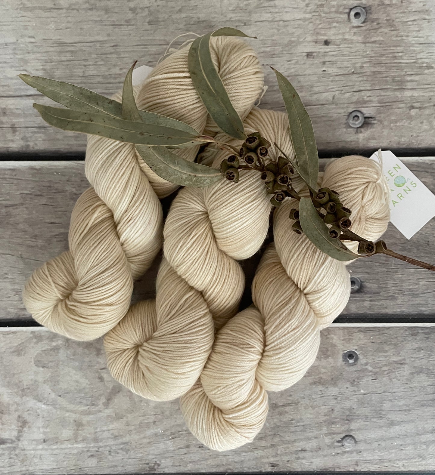 Pale Gold - 4 ply merino/nylon sock yarn - Darjeeling