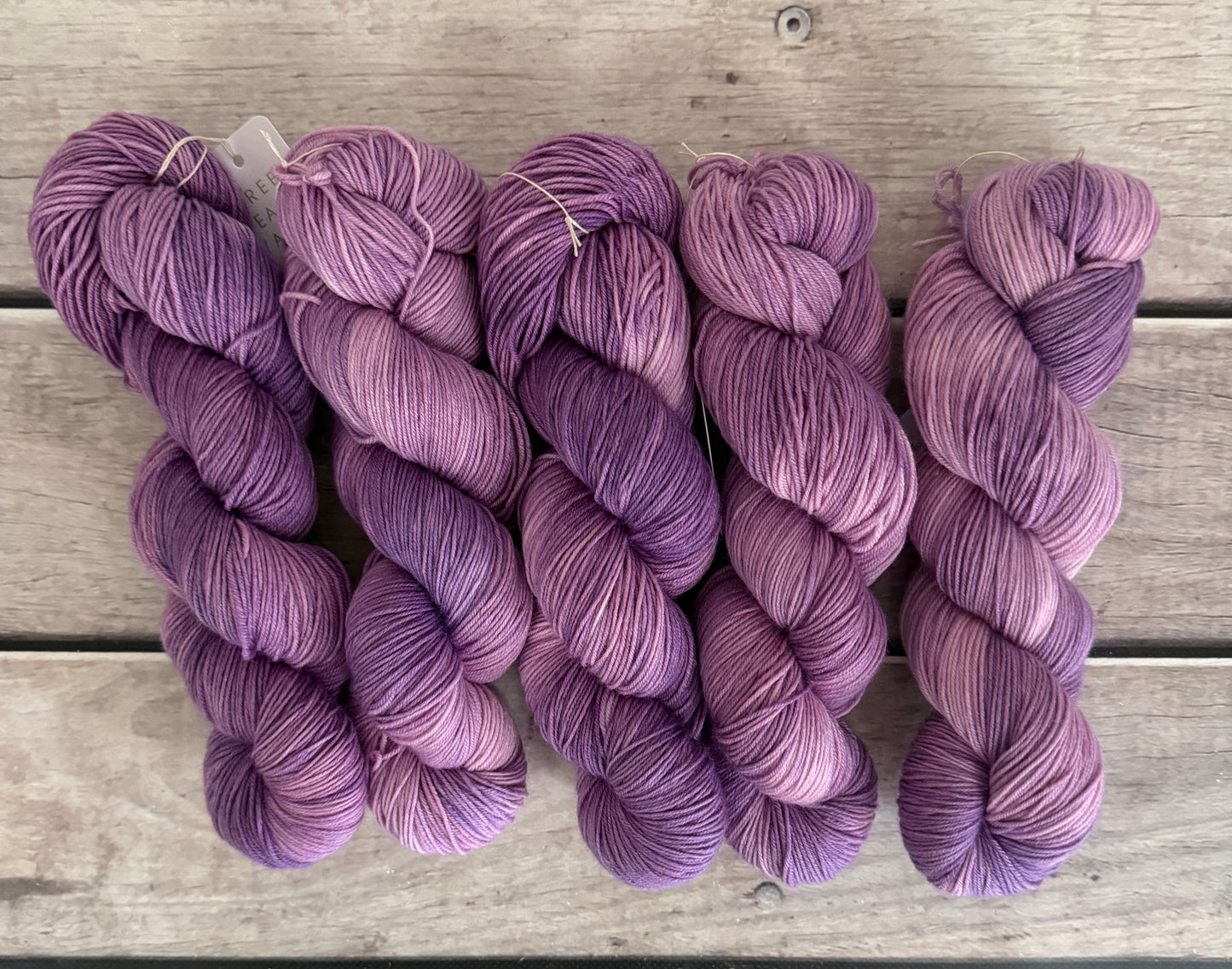 Lilac Blush ooak - 4 ply merino/ nylon sock yarn- Darjeeling