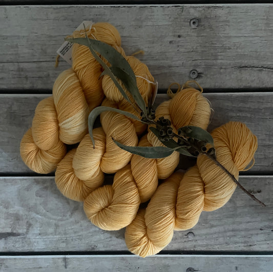 Roseate Emperor Moth #3 - Darjeeling sock yarn - 4 ply