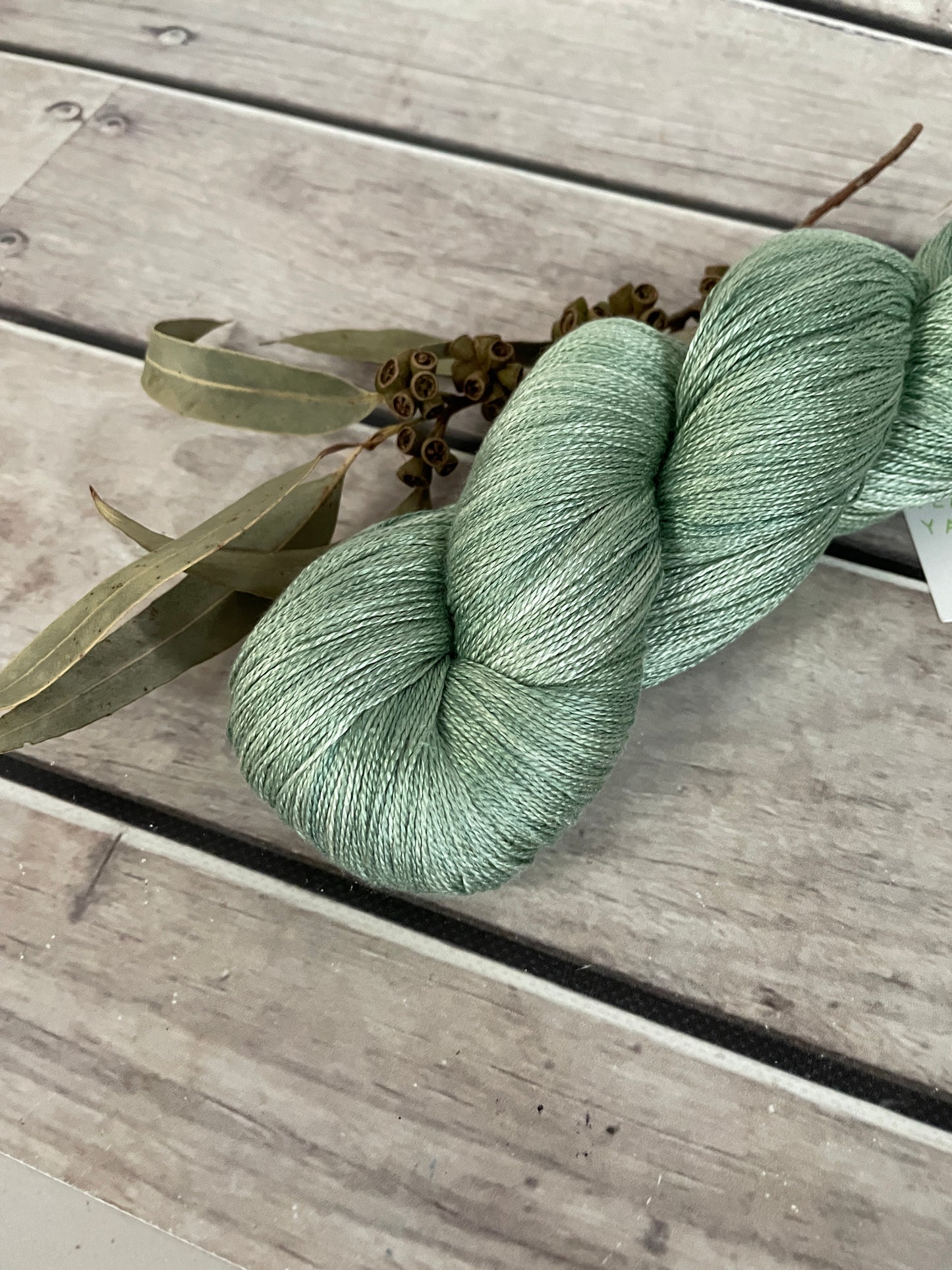 Matcha Green - 3 ply pure silk yarn - Ginseng hl