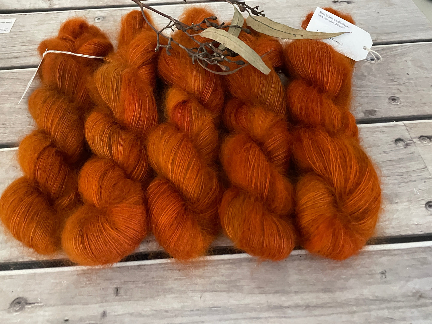 Tamarind Sunset on ShuiYun - 2 ply lace in Mohair and silk