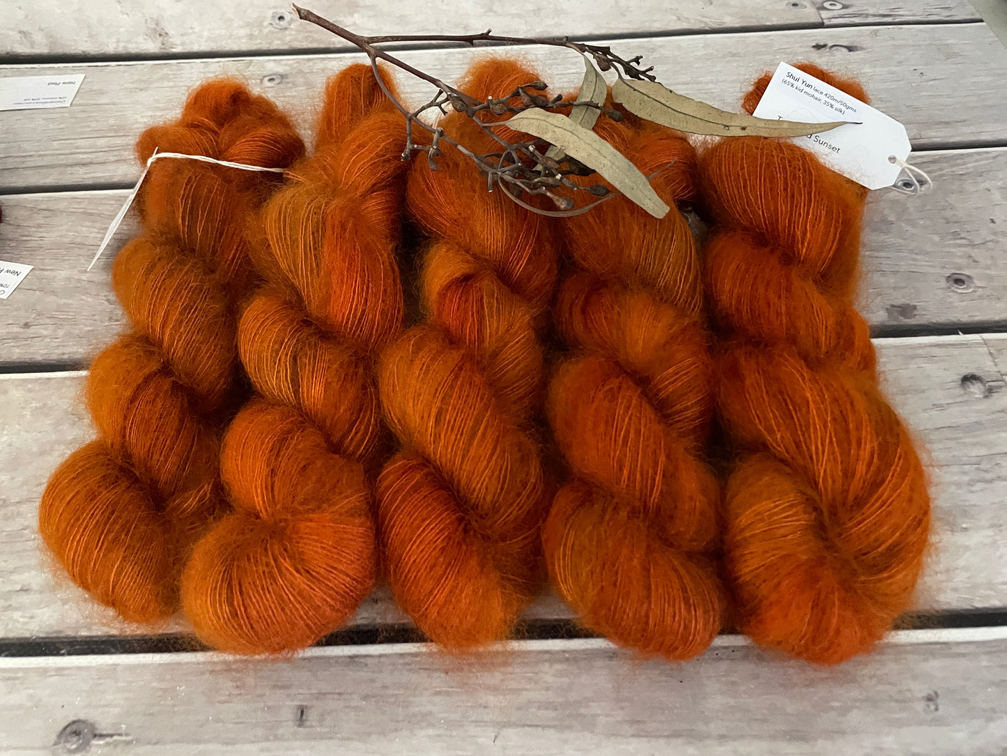 Tamarind Sunset on ShuiYun - 2 ply lace in Mohair and silk