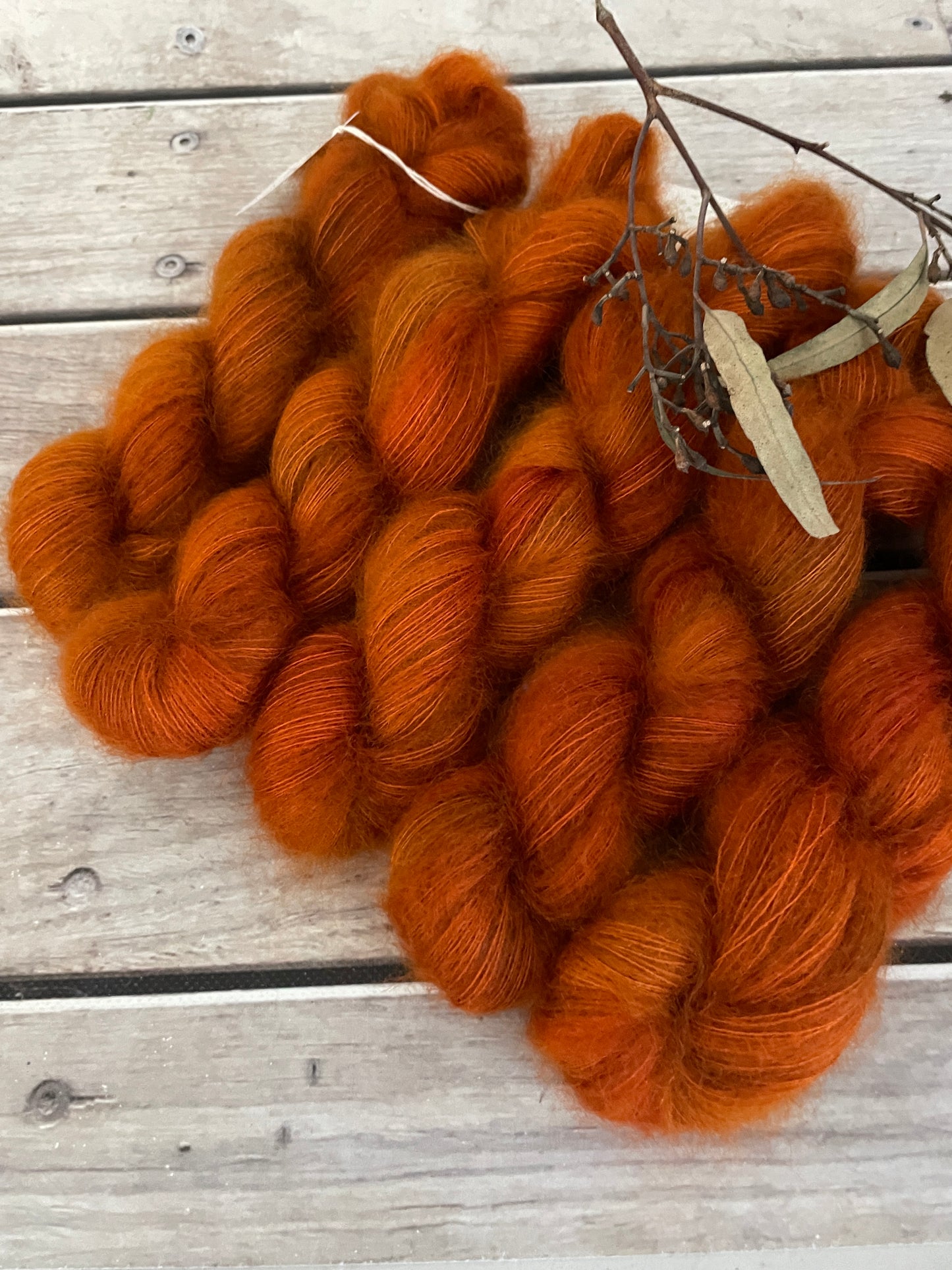 Tamarind Sunset on ShuiYun - 2 ply lace in Mohair and silk