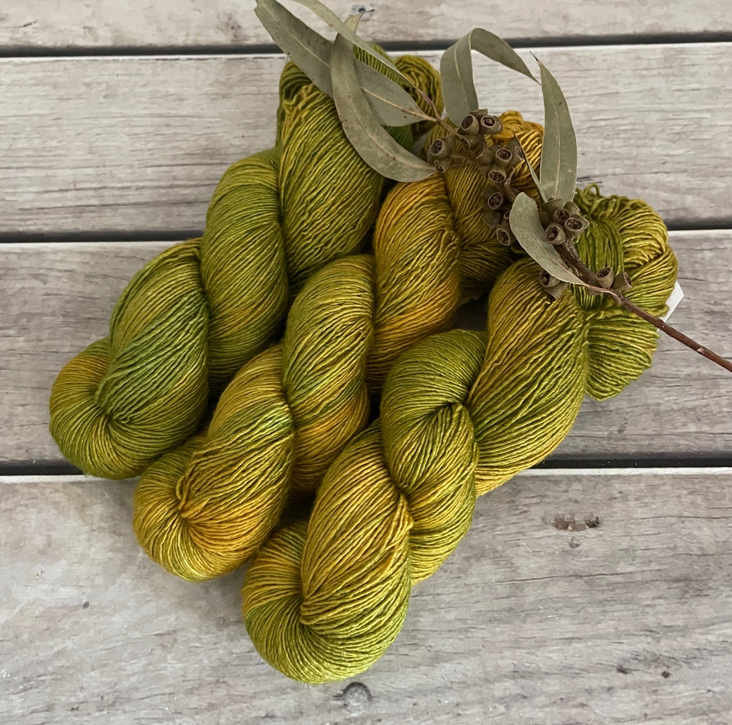 Dijon on Merino and Silk 4 ply single - Osmanthus