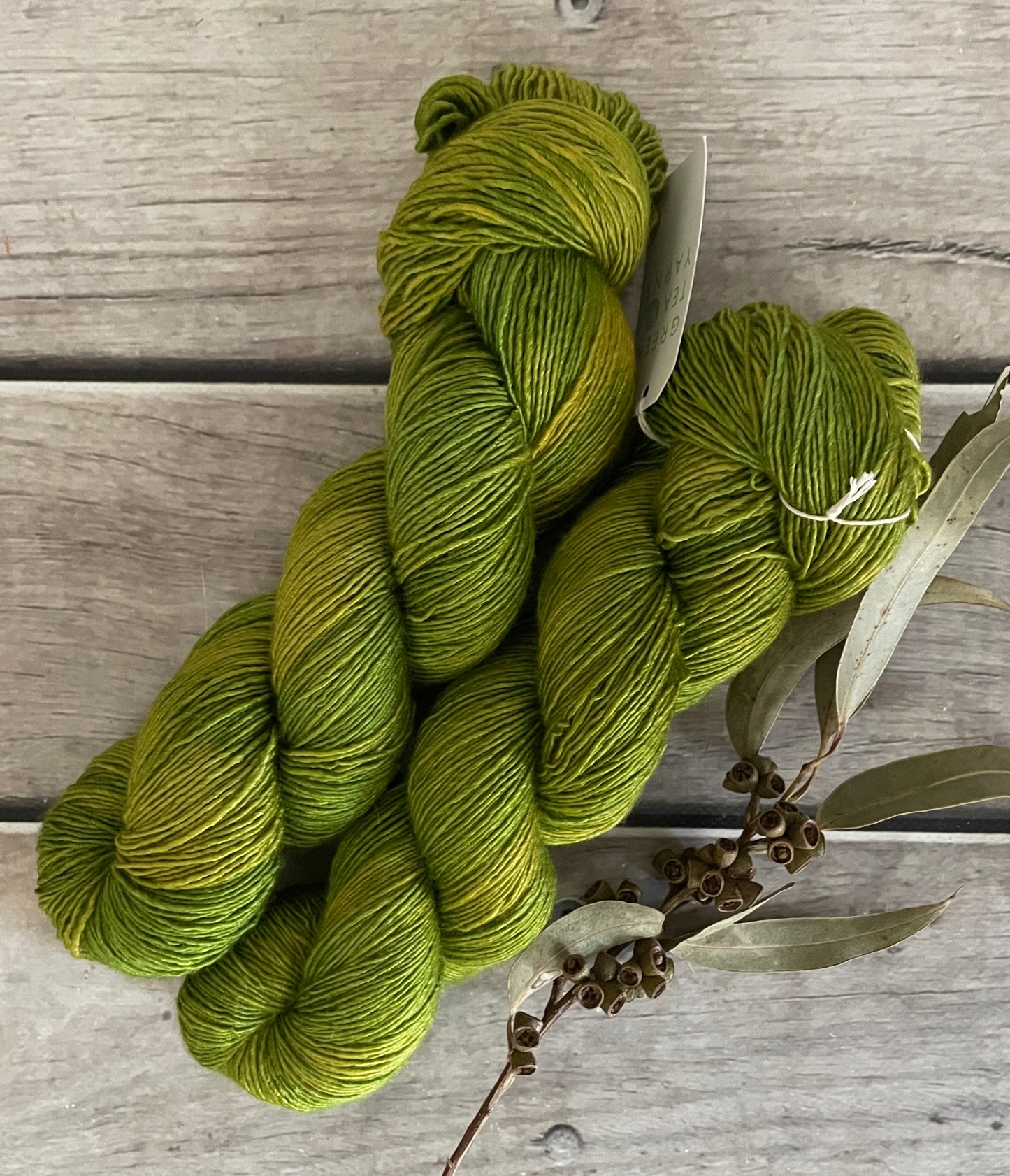 Pickle on Merino and Silk 4 ply single - Osmanthus