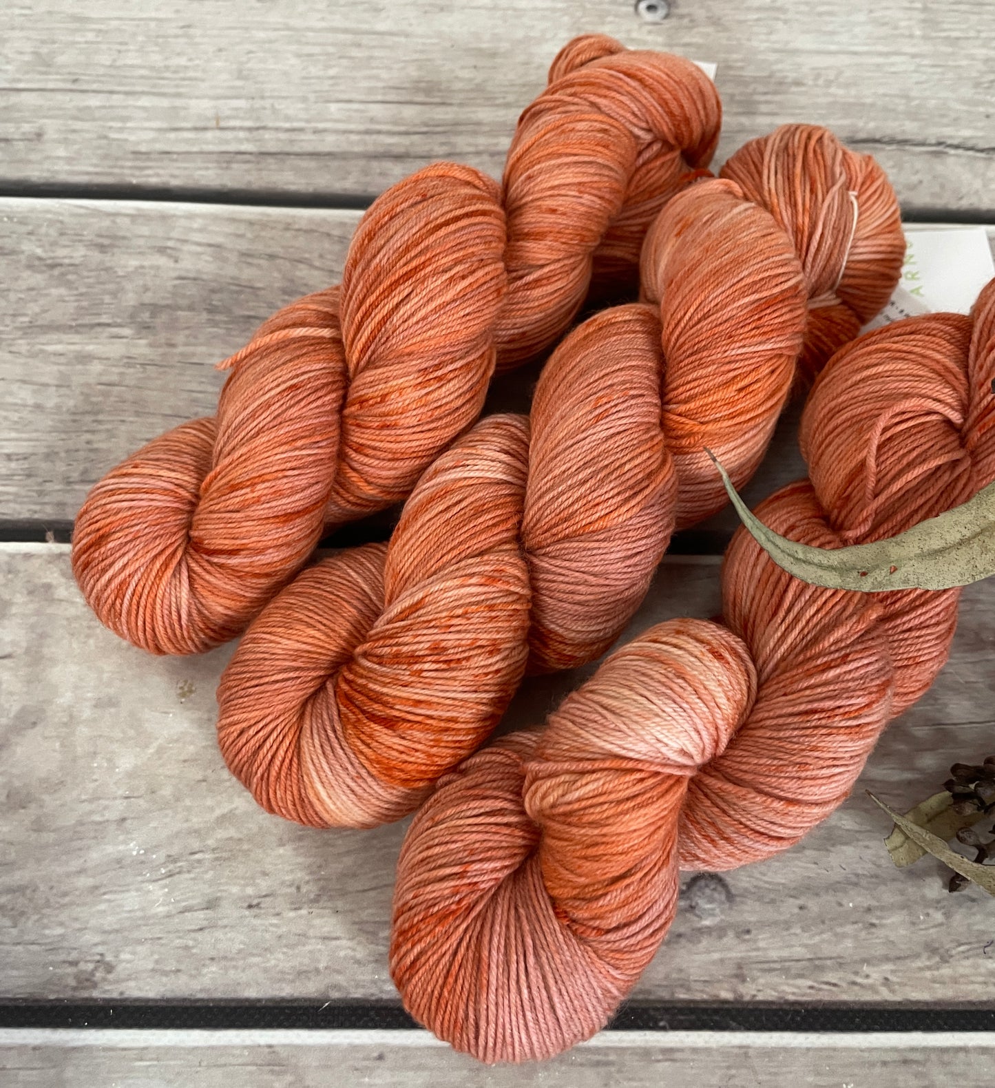 Paprika ooak - 4 ply merino/nylon sock yarn - Darjeeling