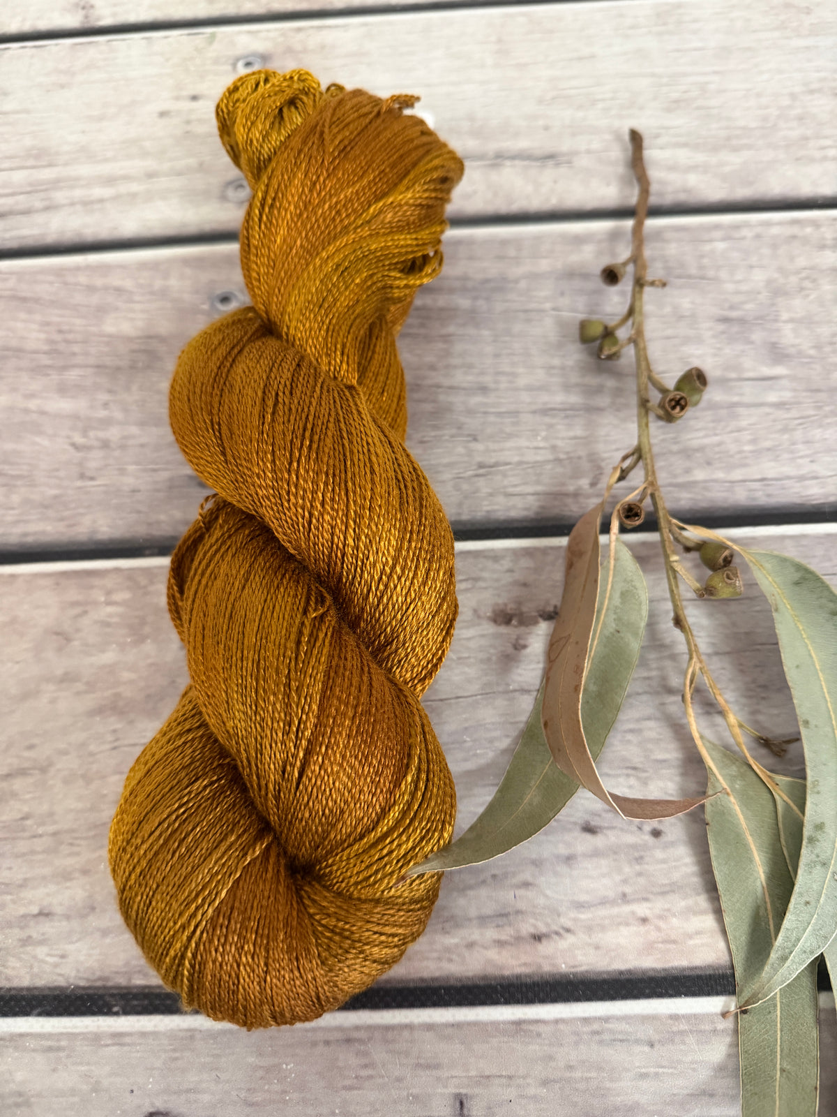 Burnished Copper - 3 ply pure silk yarn - Ginseng hl
