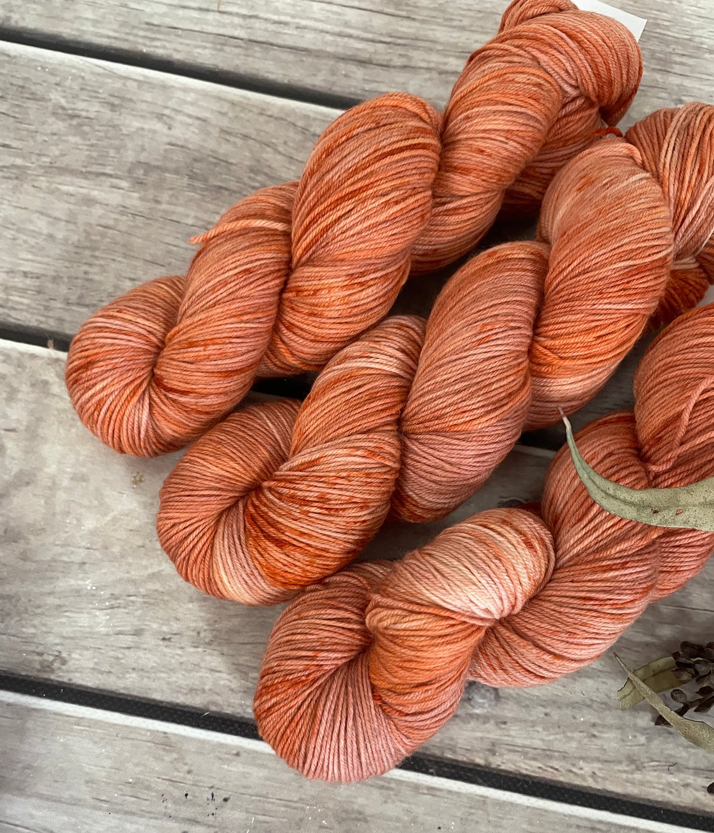 Paprika ooak - 4 ply merino/nylon sock yarn - Darjeeling