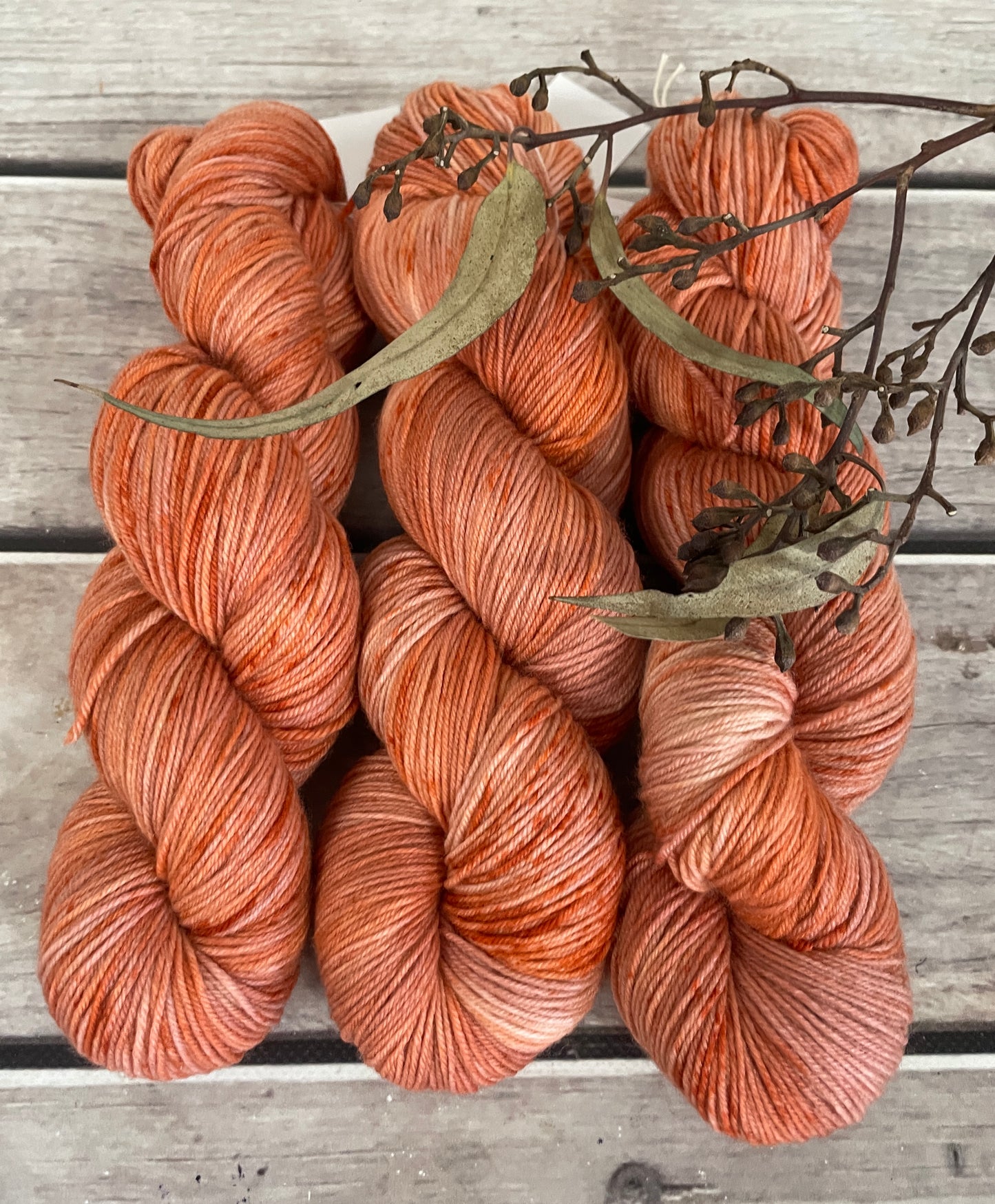 Paprika ooak - 4 ply merino/nylon sock yarn - Darjeeling