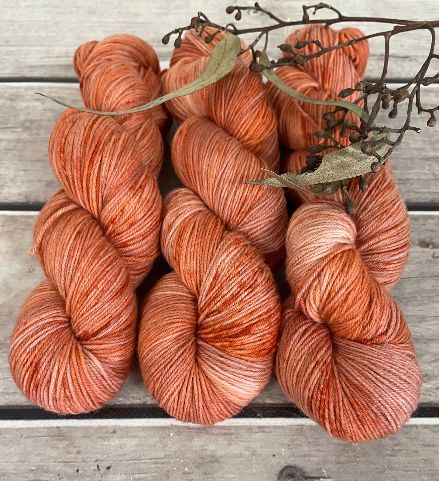 Paprika ooak - 4 ply merino/nylon sock yarn - Darjeeling