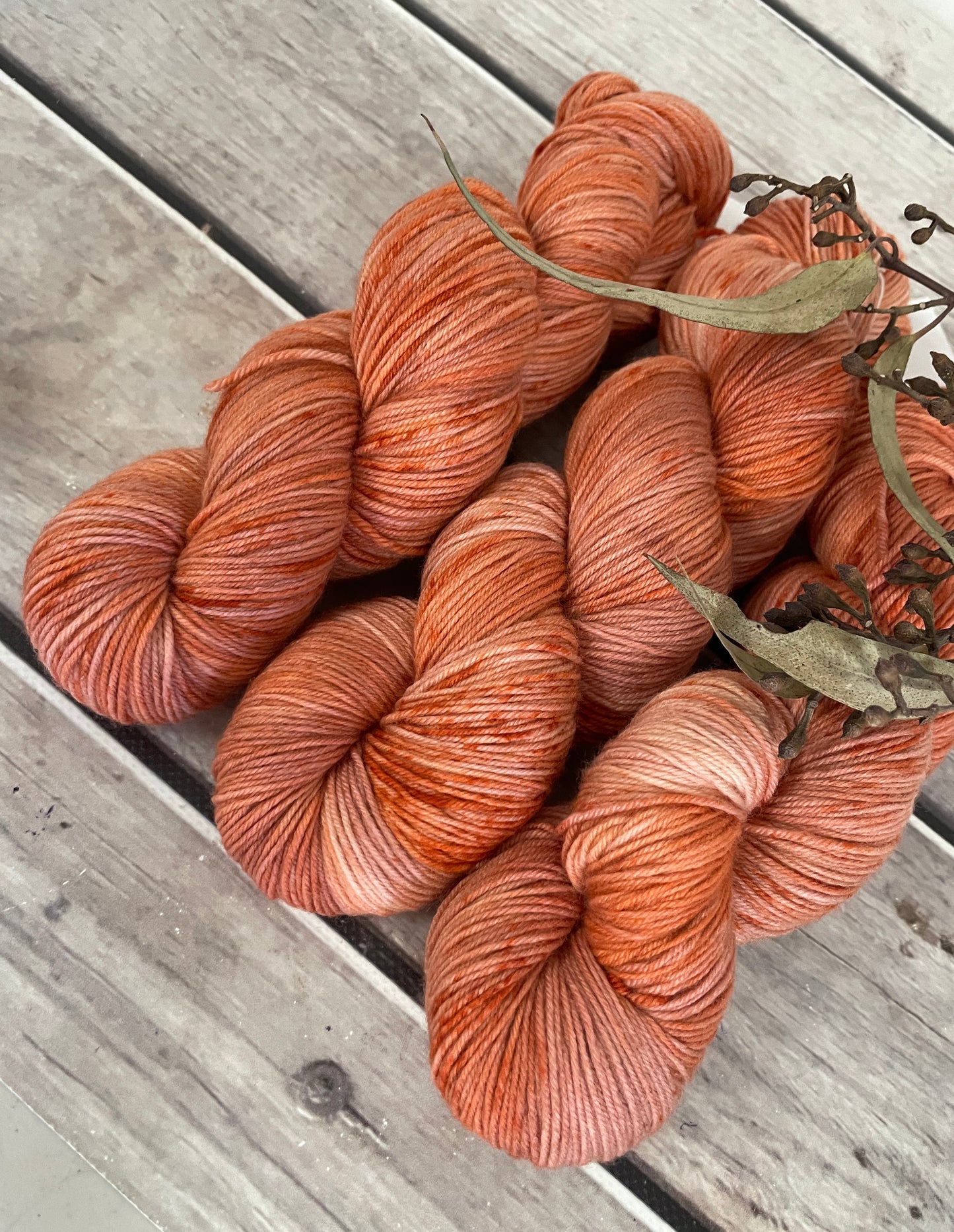 Paprika ooak - 4 ply merino/nylon sock yarn - Darjeeling