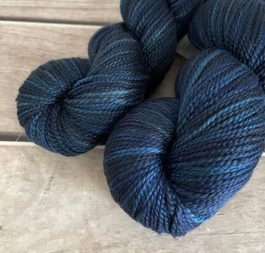 Midnight in Paradise - 8 ply silk and merino - White Cloud DK