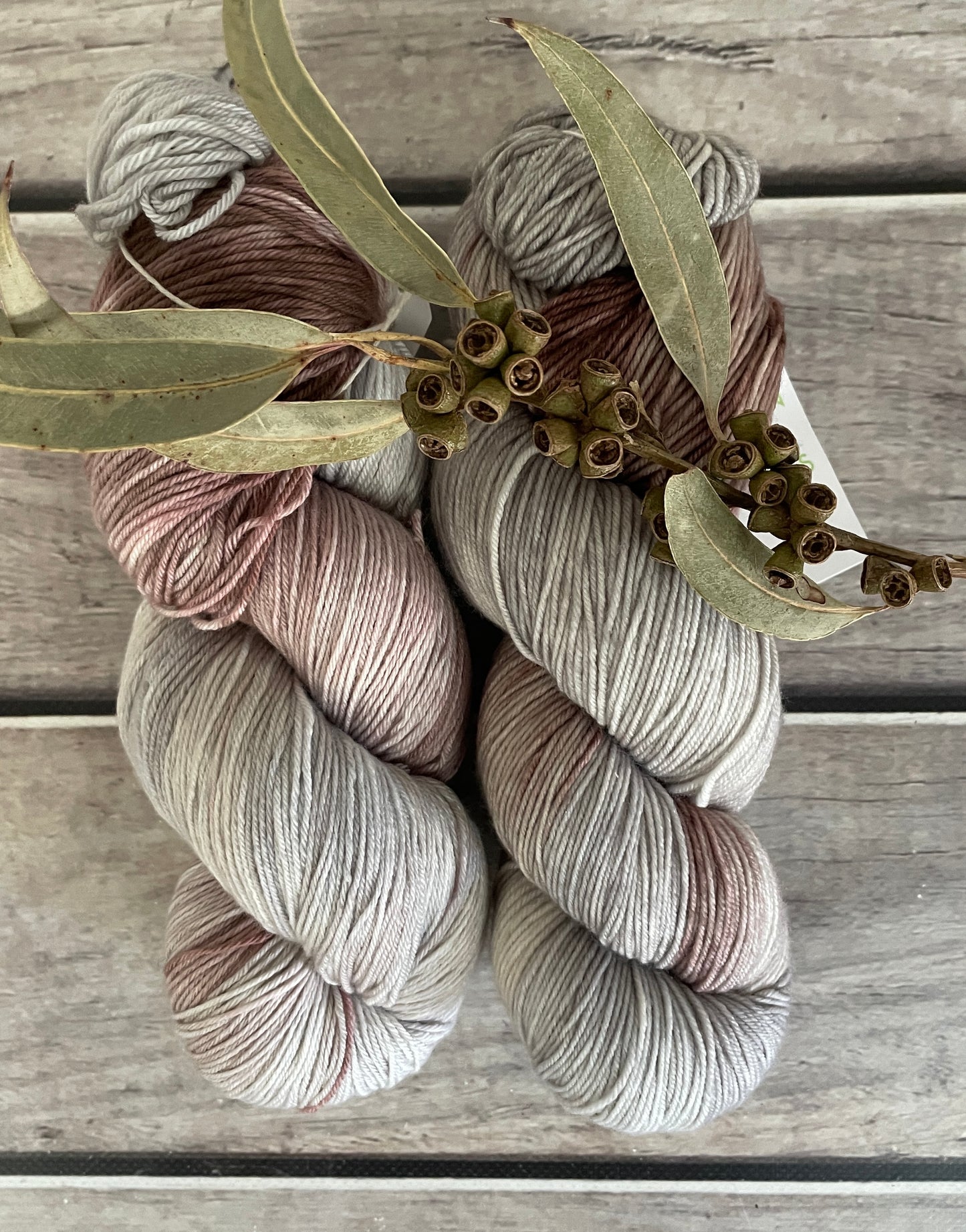 Silvereye Underside - 4 Ply sock yarn in merino/nylon - Darjeeling