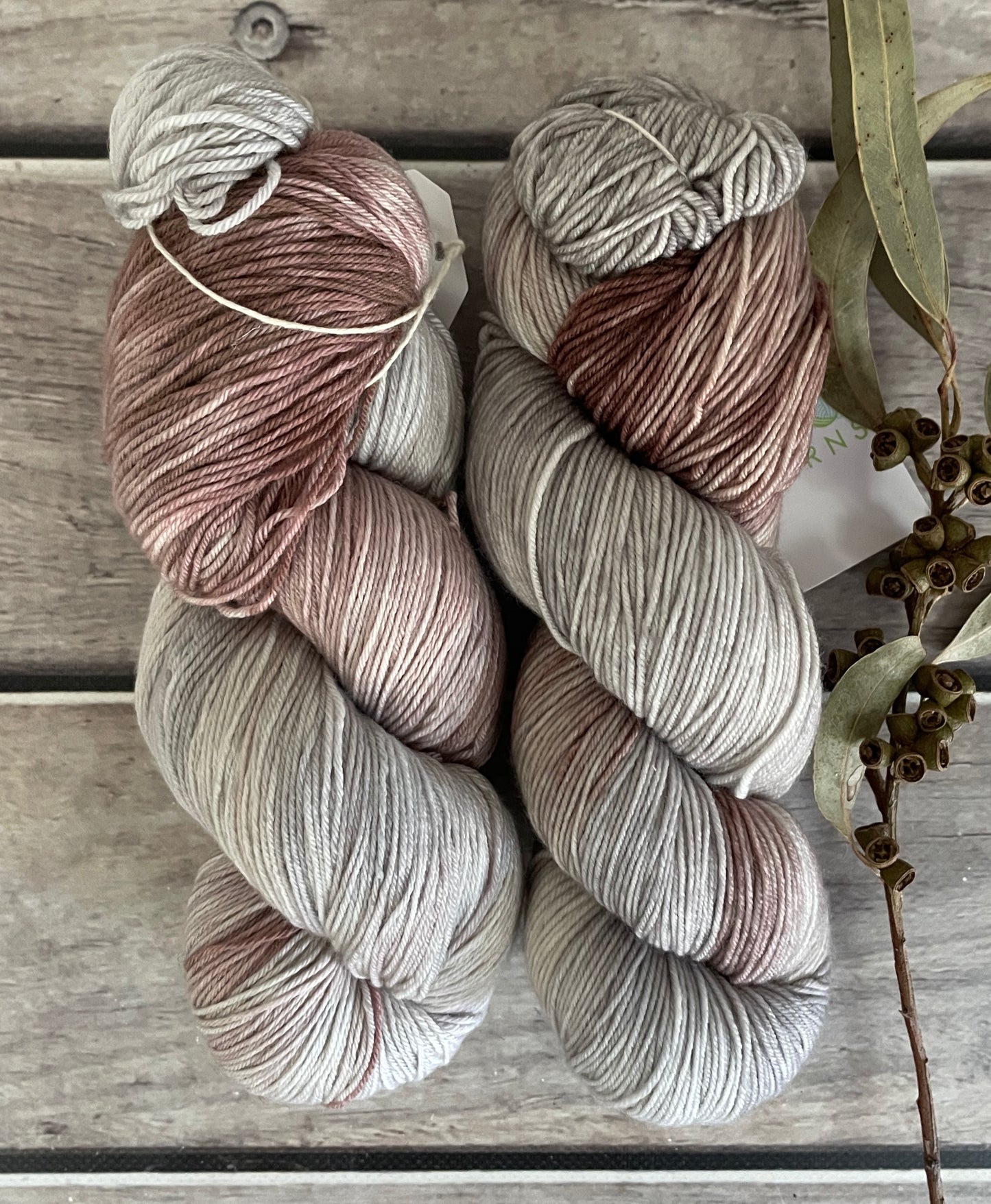 Silvereye Underside - 4 Ply sock yarn in merino/nylon - Darjeeling