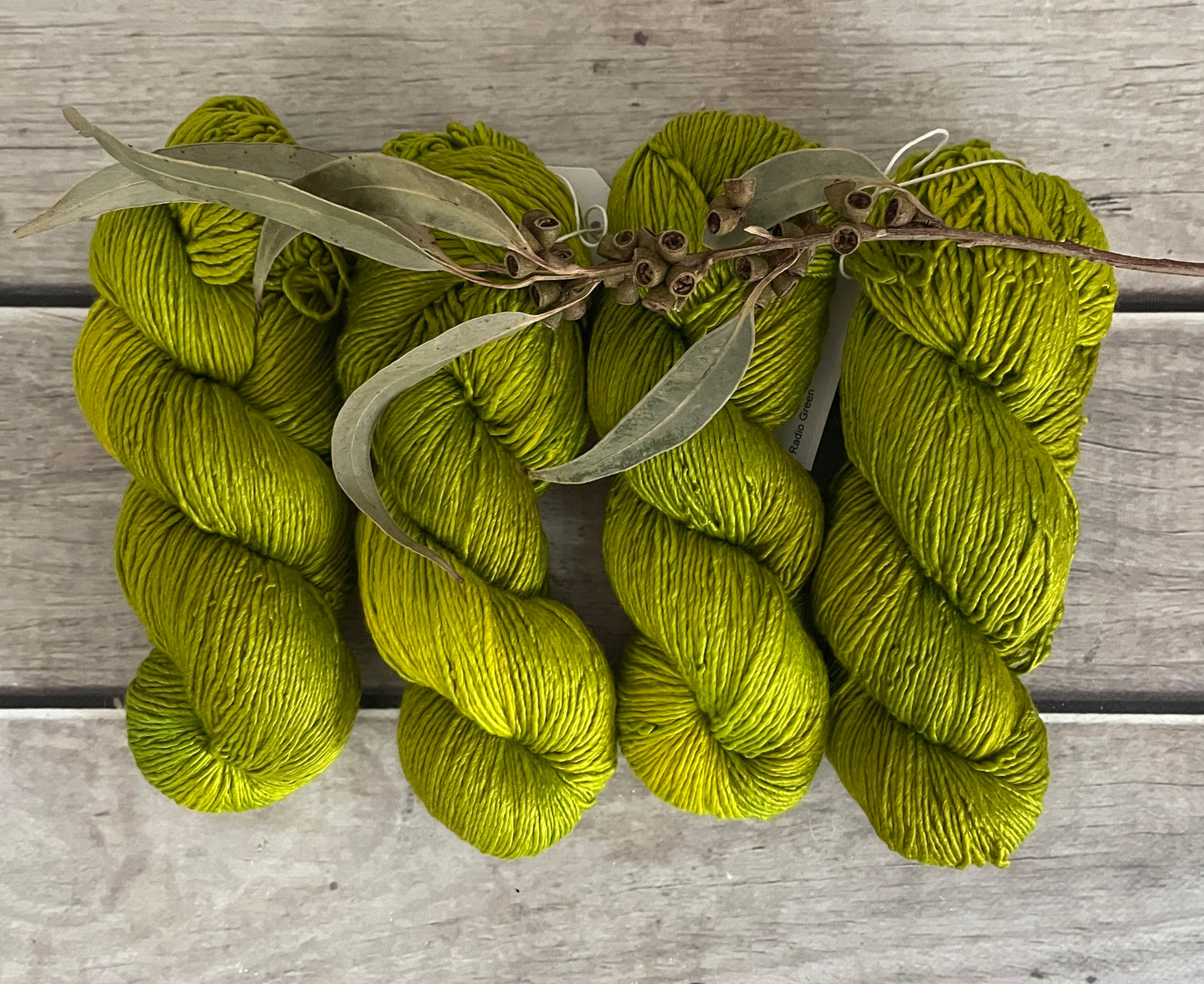 Radio Green - 8 ply silk/merino singles - Osmanthus 8