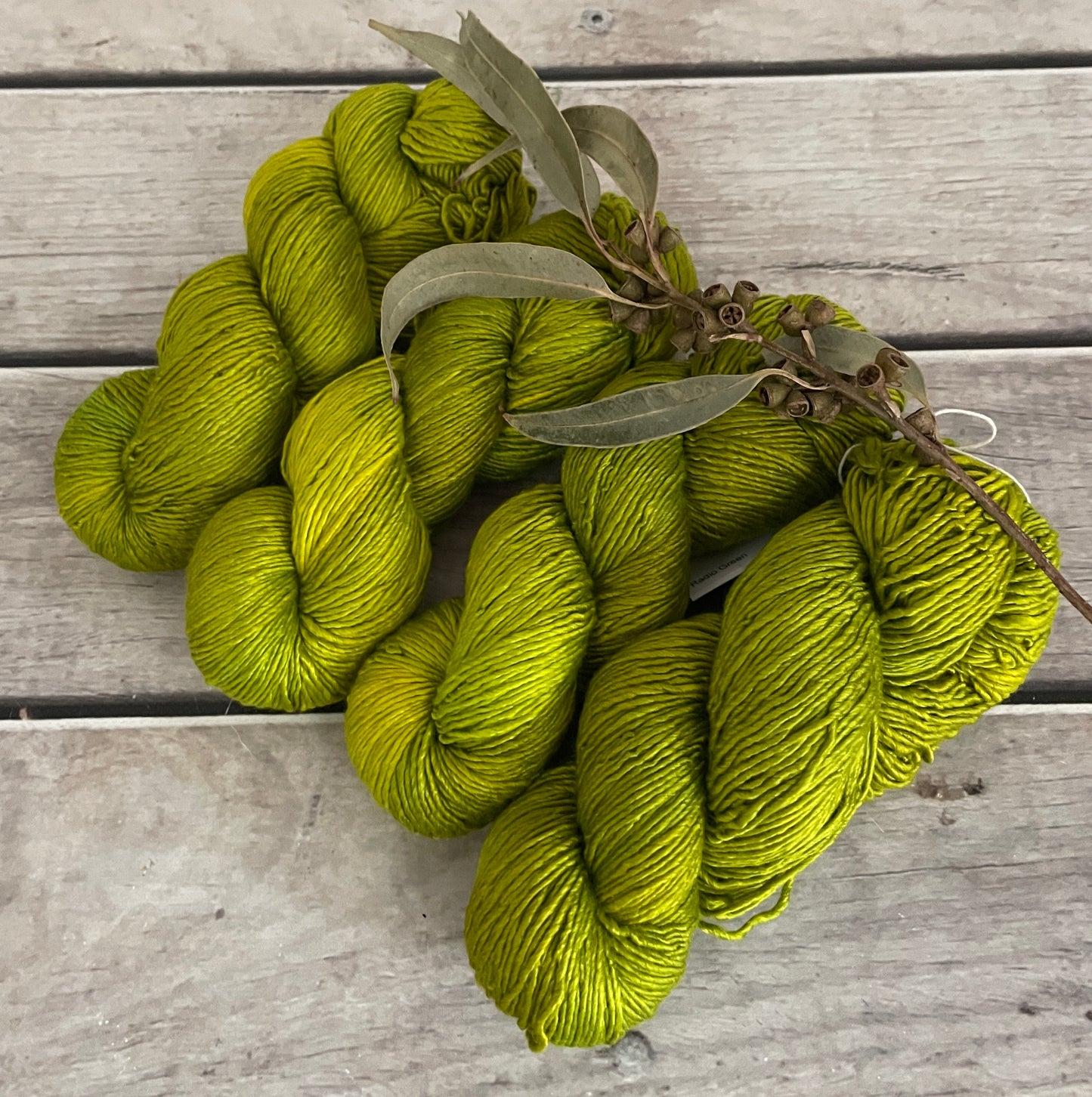 Radio Green - 8 ply silk/merino singles - Osmanthus 8