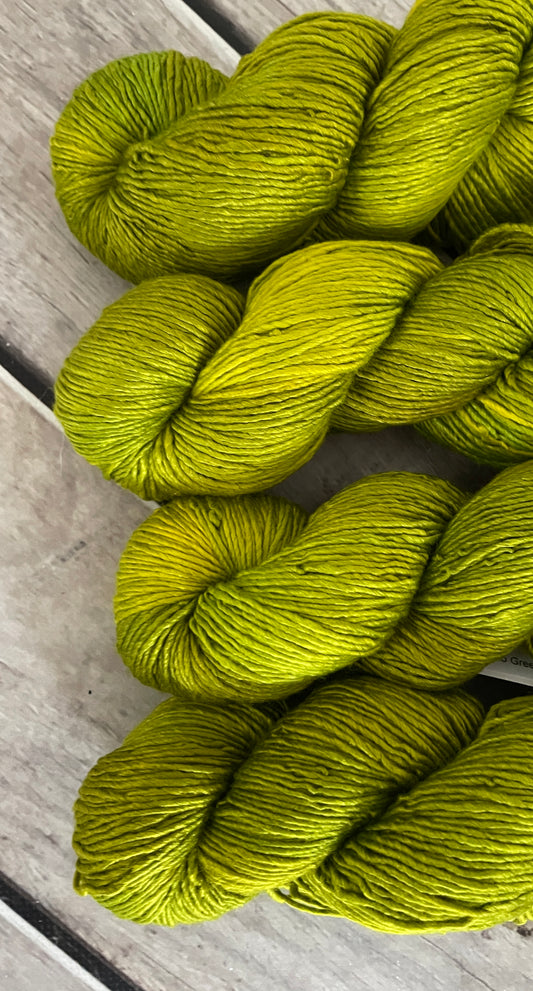 Radio Green - 8 ply silk/merino singles - Osmanthus 8