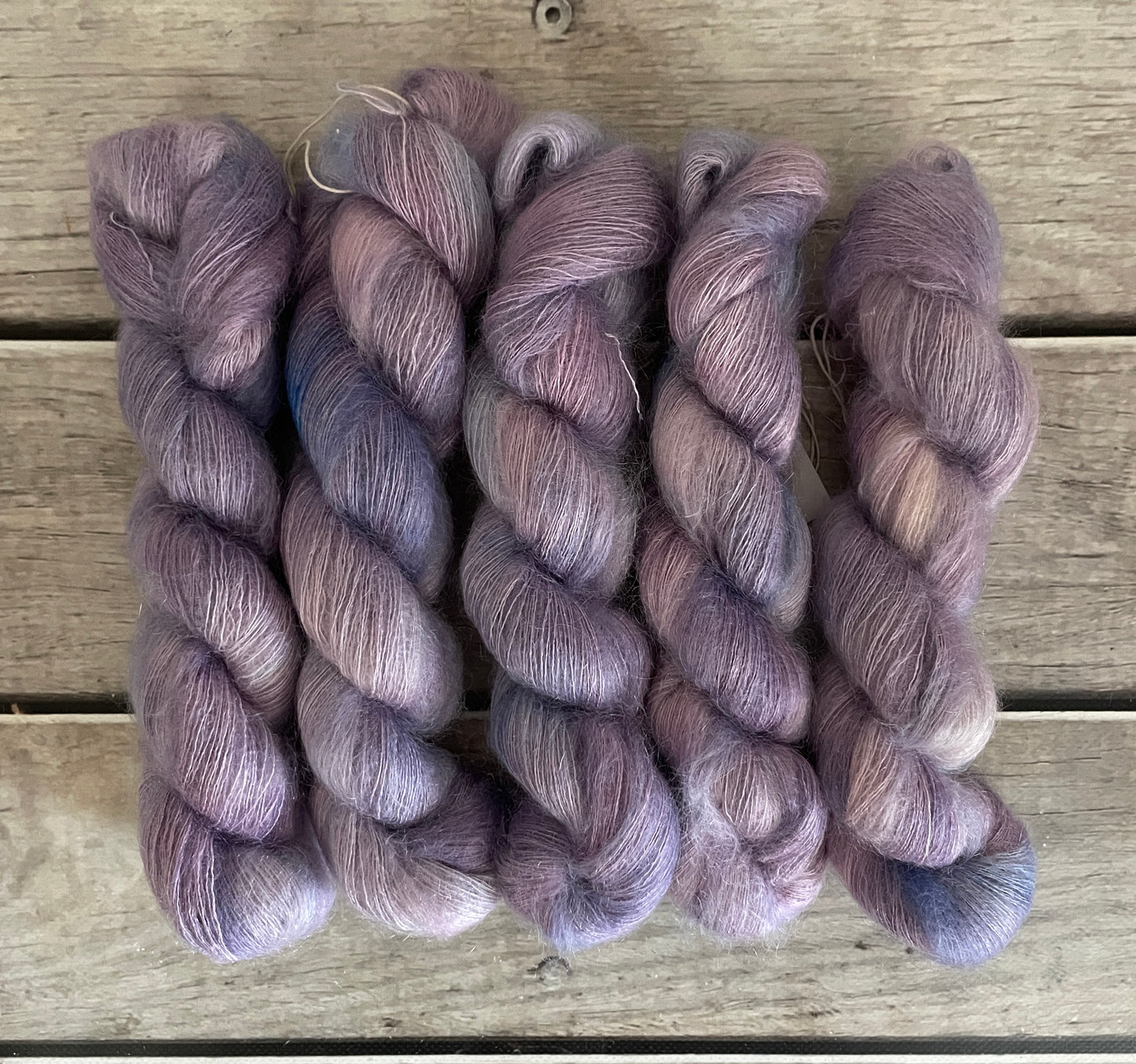 Lilac - on Silk and Mohair - lace weight, 2 ply - S