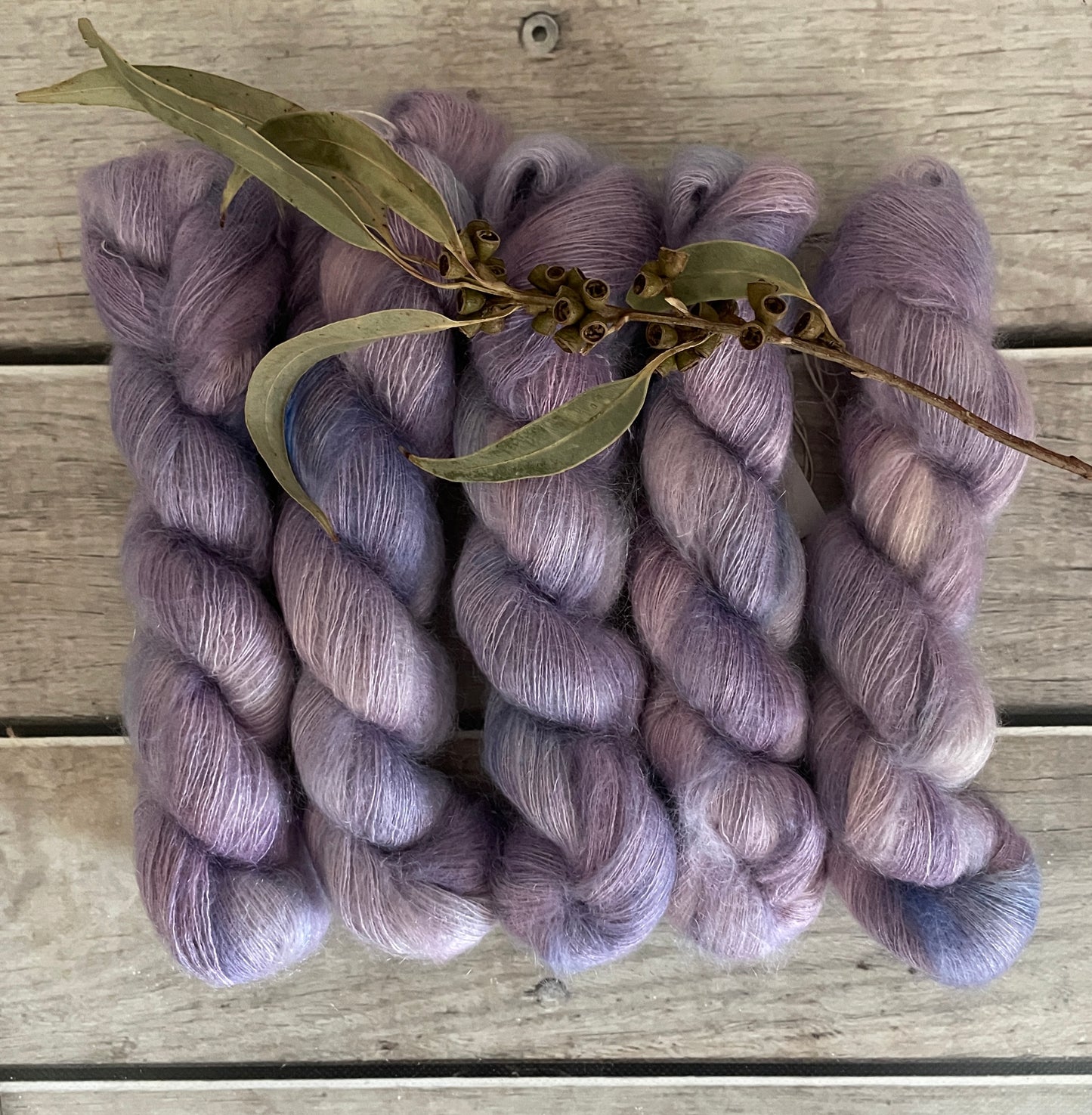Lilac - on Silk and Mohair - lace weight, 2 ply - S