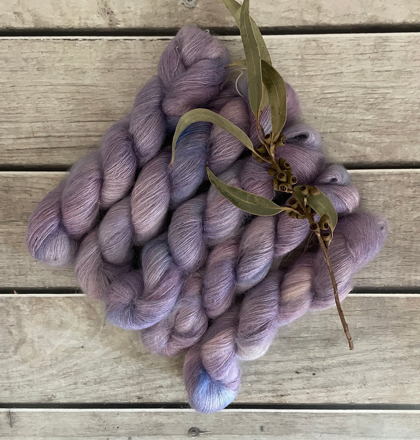 Lilac - on Silk and Mohair - lace weight, 2 ply - S