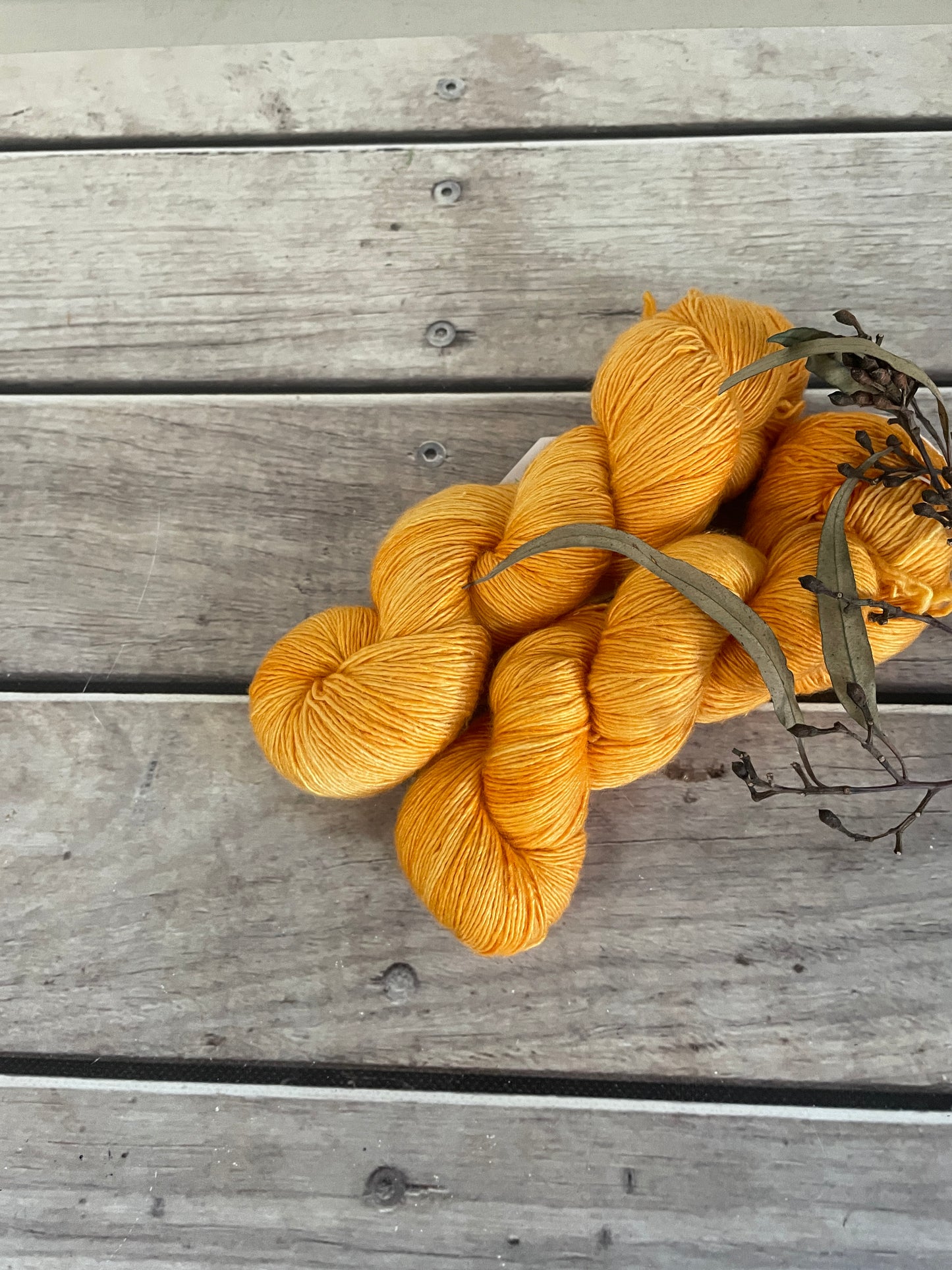 Roseate Emperor Moth #2 - Merino/ Silk 4 ply single - Osmanthus4