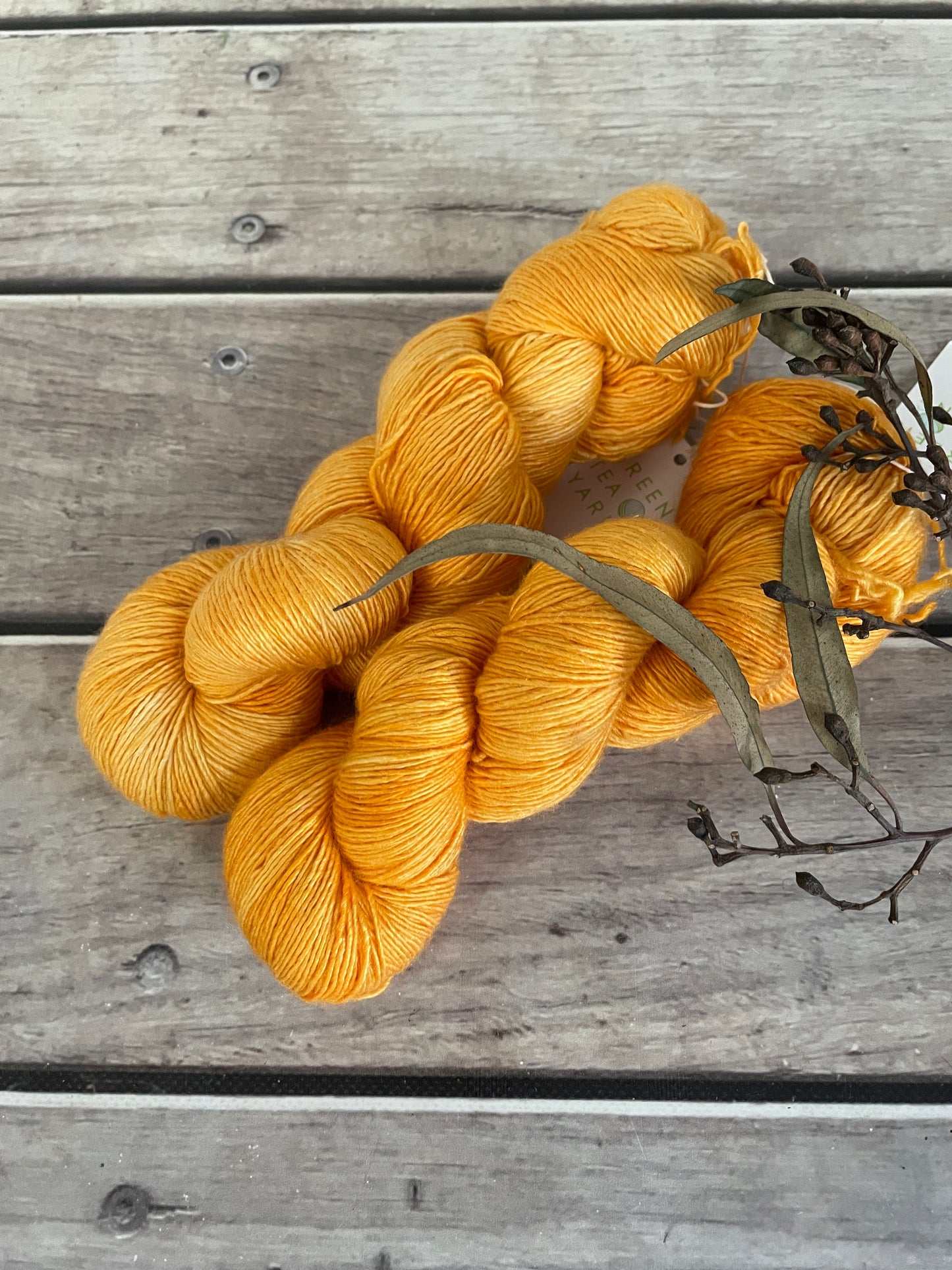 Roseate Emperor Moth #2 - Merino/ Silk 4 ply single - Osmanthus4