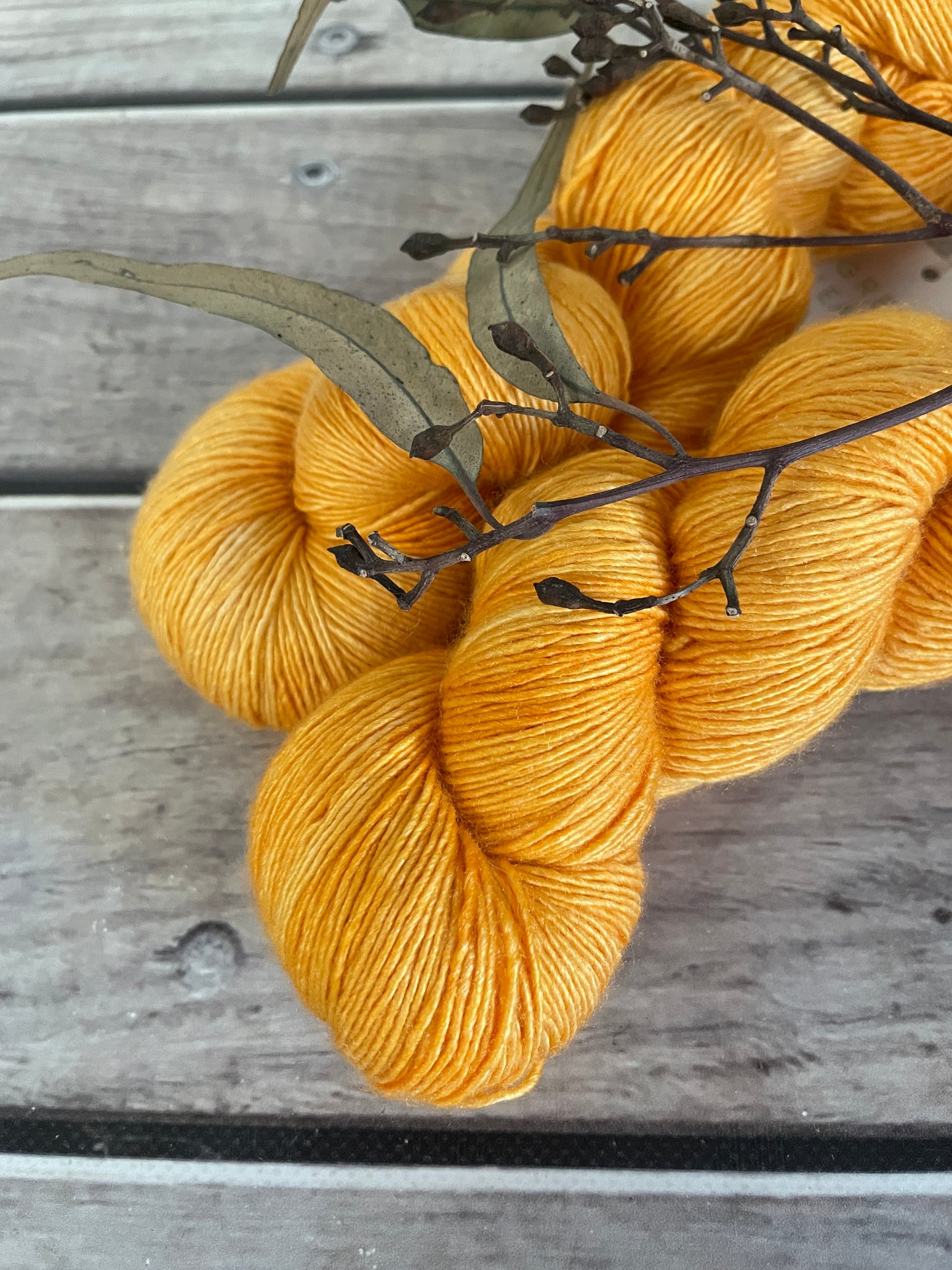Roseate Emperor Moth #2 - Merino/ Silk 4 ply single - Osmanthus4