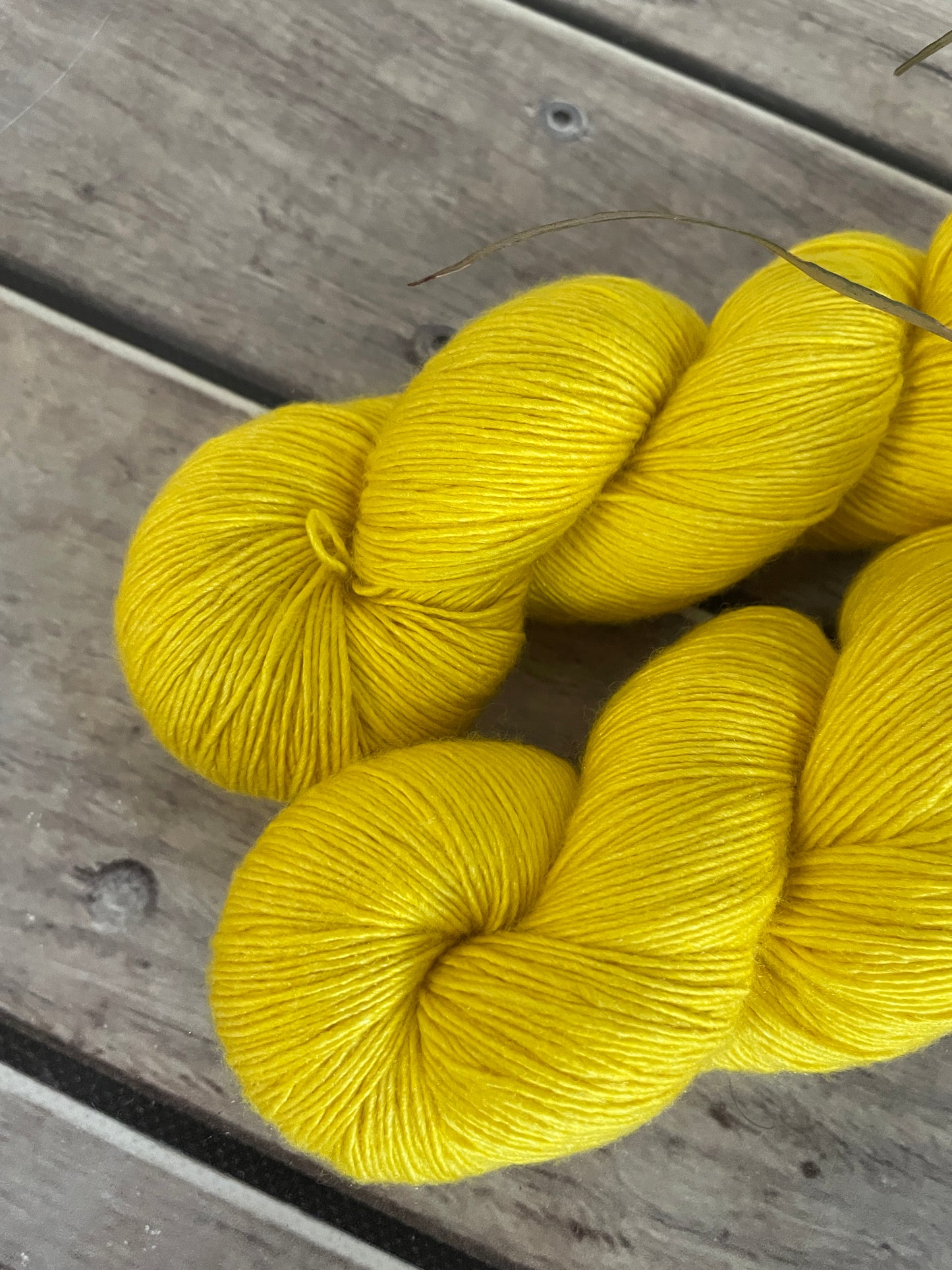 You are my Sunshine on Merino and Silk 4 ply single - Osmanthus4