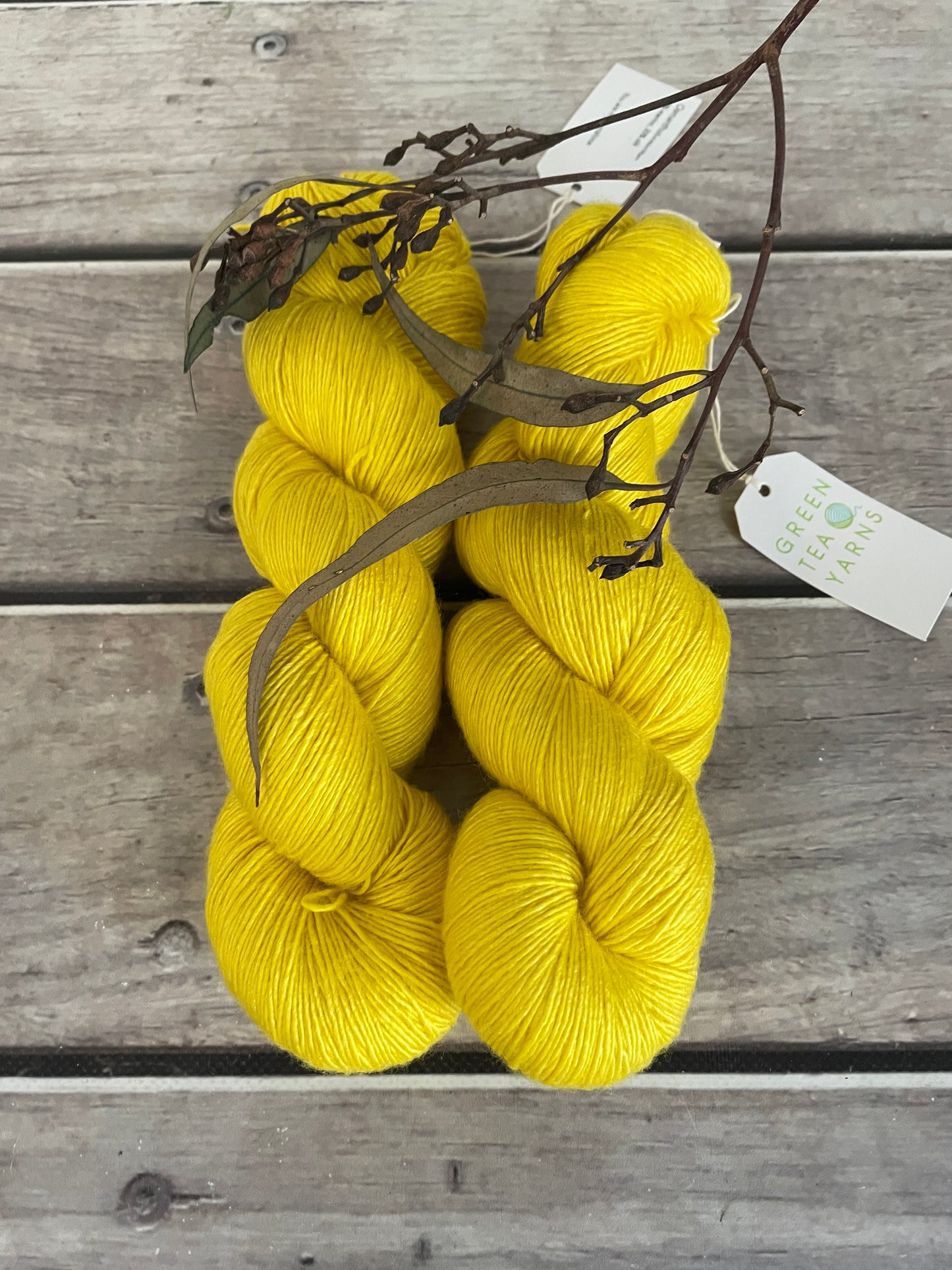 You are my Sunshine on Merino and Silk 4 ply single - Osmanthus4