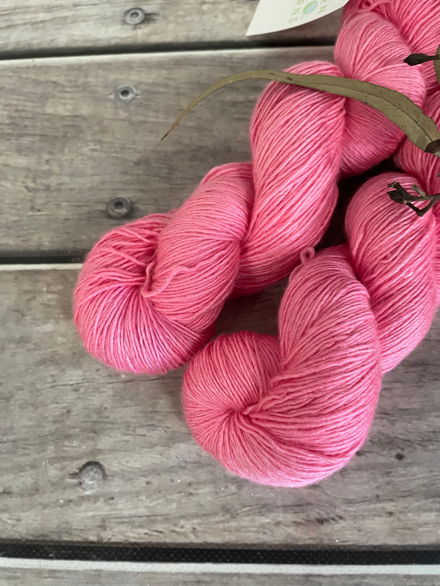 Roseate Emperor Moth #3 - Merino/ Silk 4 ply single - Osmanthus4
