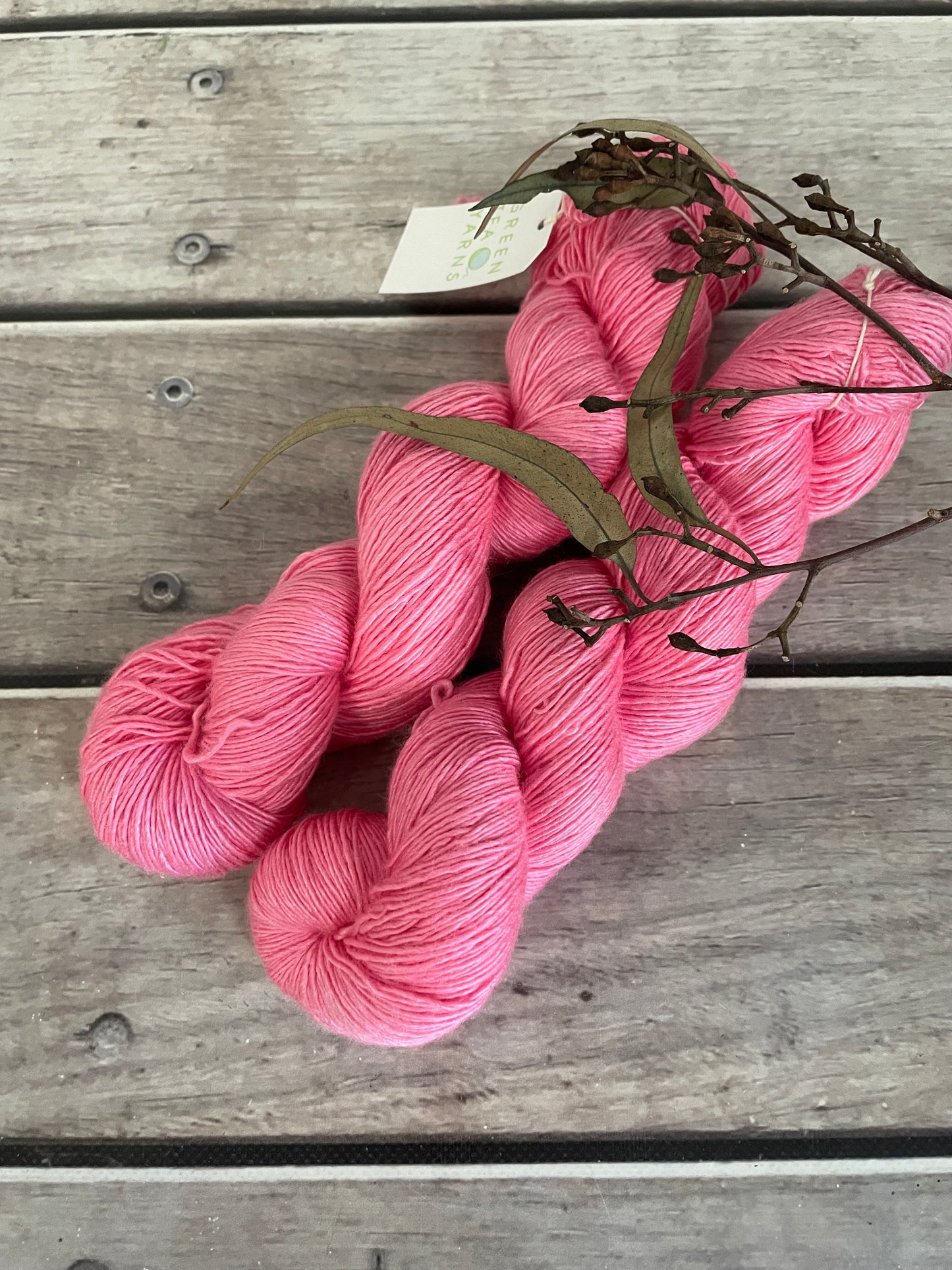 Roseate Emperor Moth #3 - Merino/ Silk 4 ply single - Osmanthus4