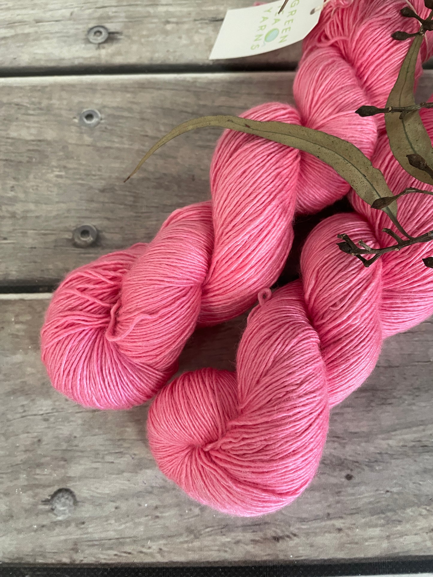Roseate Emperor Moth #3 - Merino/ Silk 4 ply single - Osmanthus4