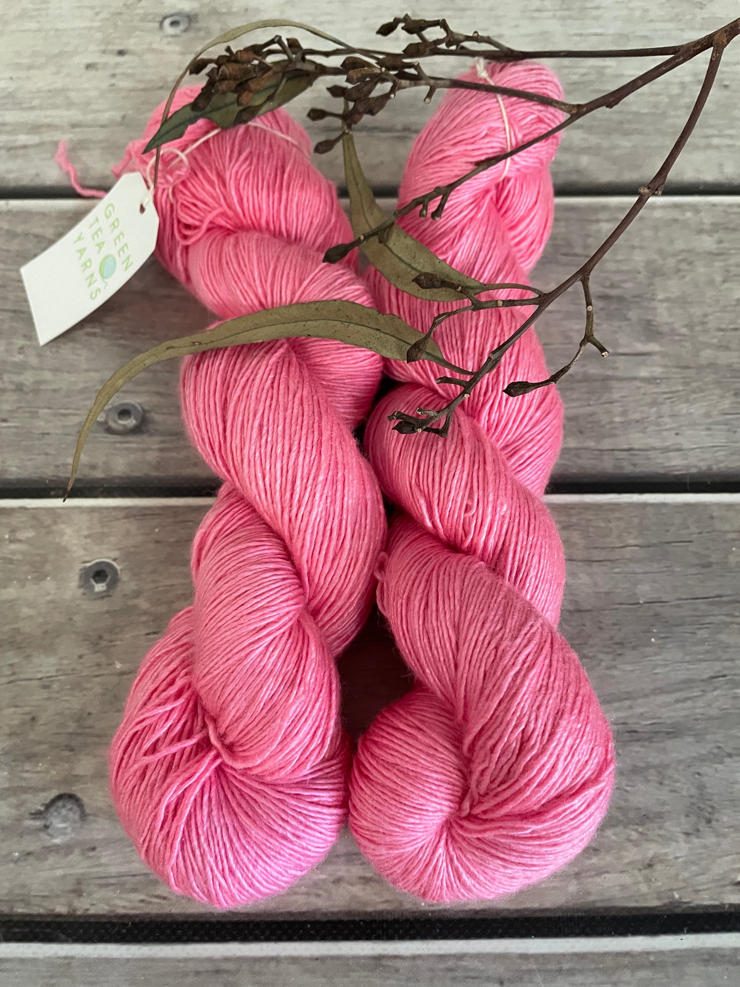 Roseate Emperor Moth #3 - Merino/ Silk 4 ply single - Osmanthus4