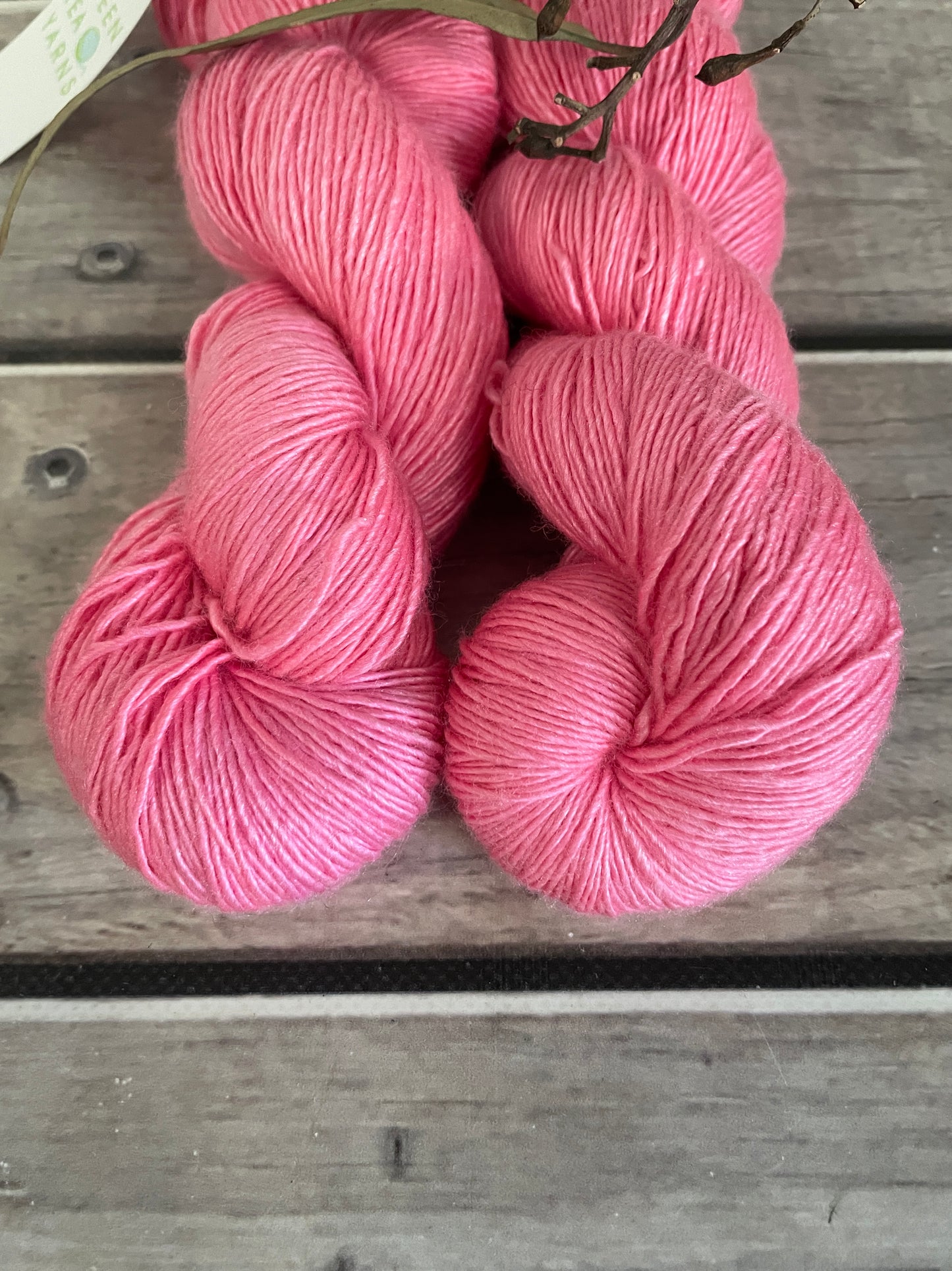 Roseate Emperor Moth #3 - Merino/ Silk 4 ply single - Osmanthus4