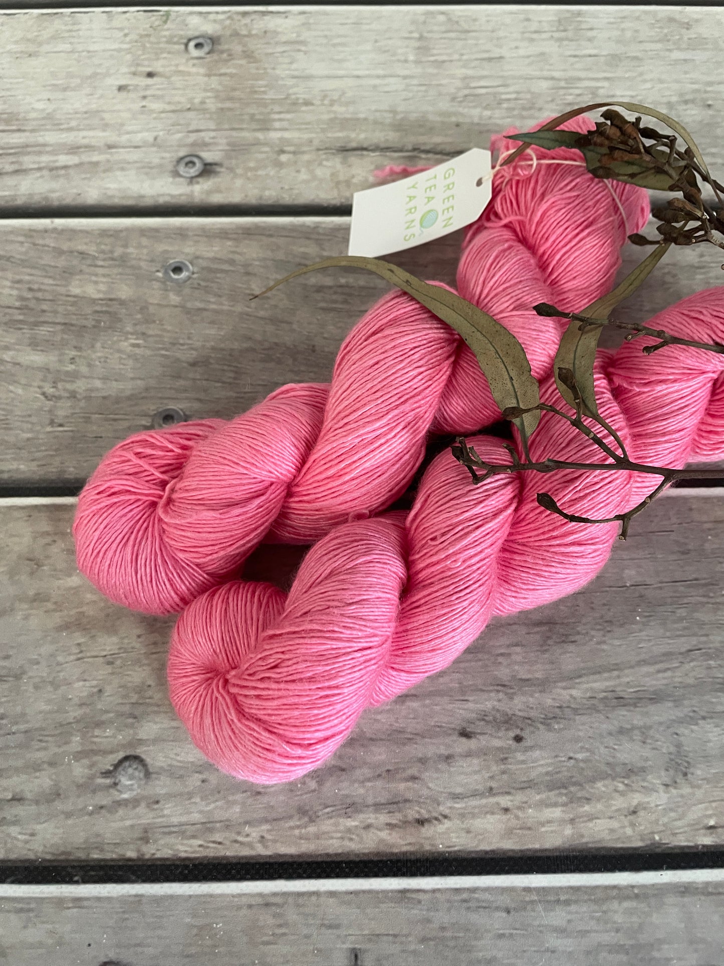 Roseate Emperor Moth #3 - Merino/ Silk 4 ply single - Osmanthus4