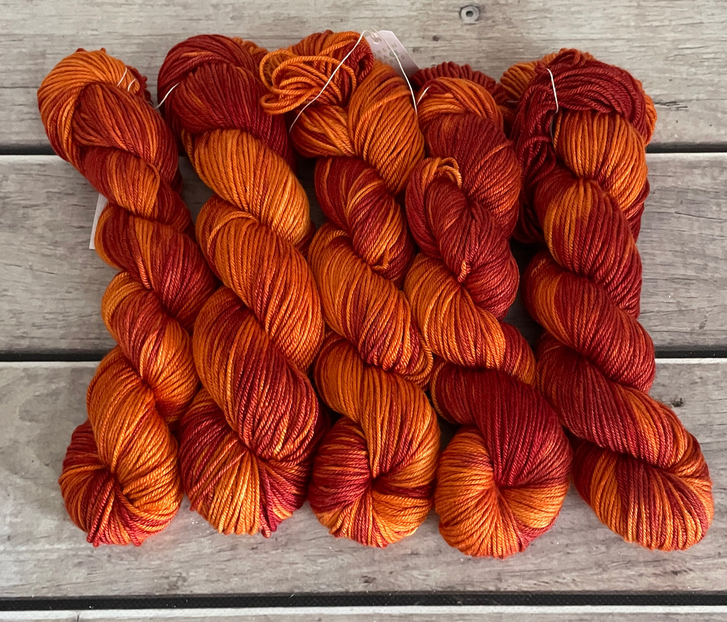 Burnt Leaf - silk wool Jasmine 8 ply yarn - DK